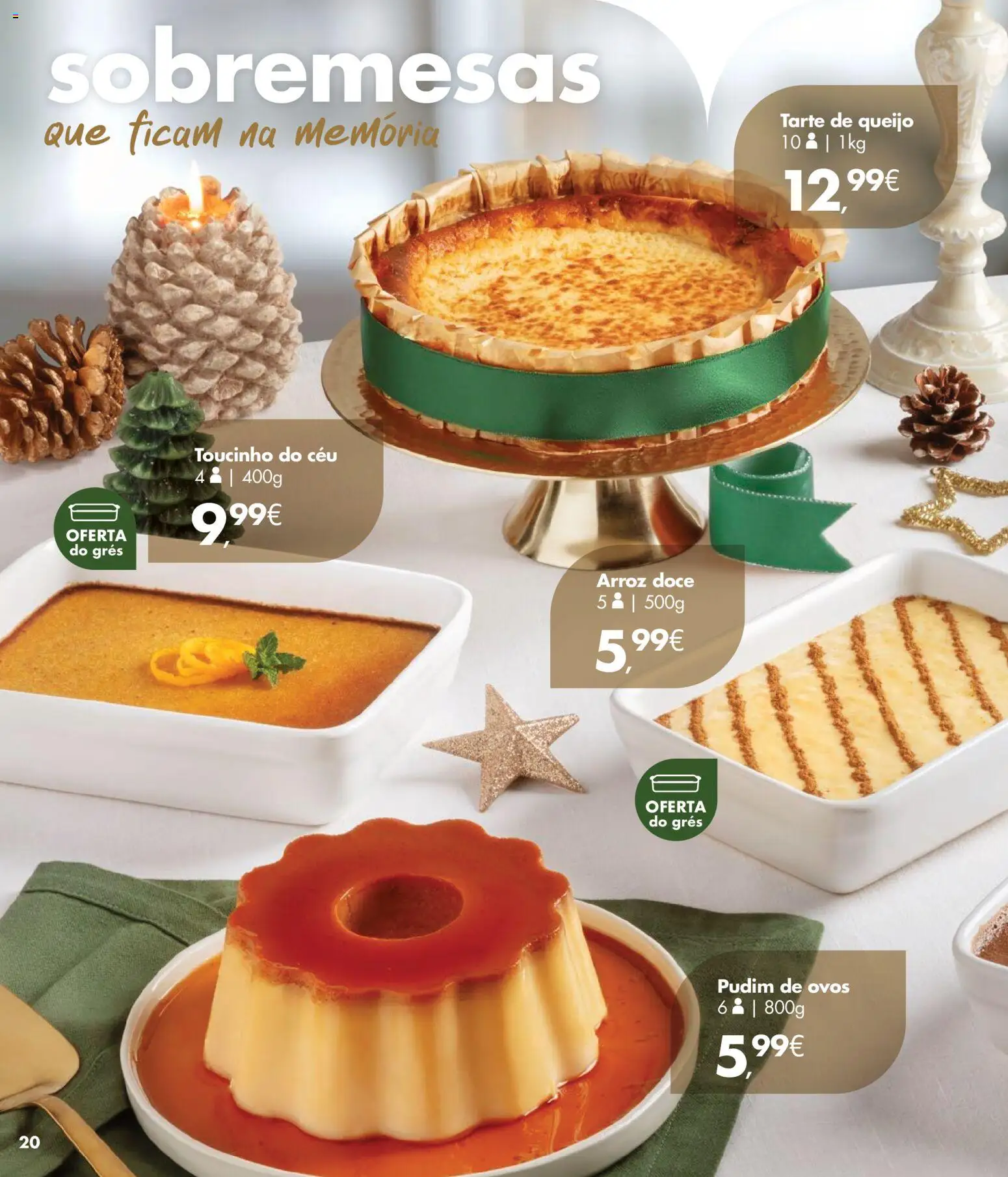 Pingo Doce Encomendas de Natal  │ válido de 19.11.2025 | Página: 20 | Produtos: Pudim, Ovos, Tarte, Arroz