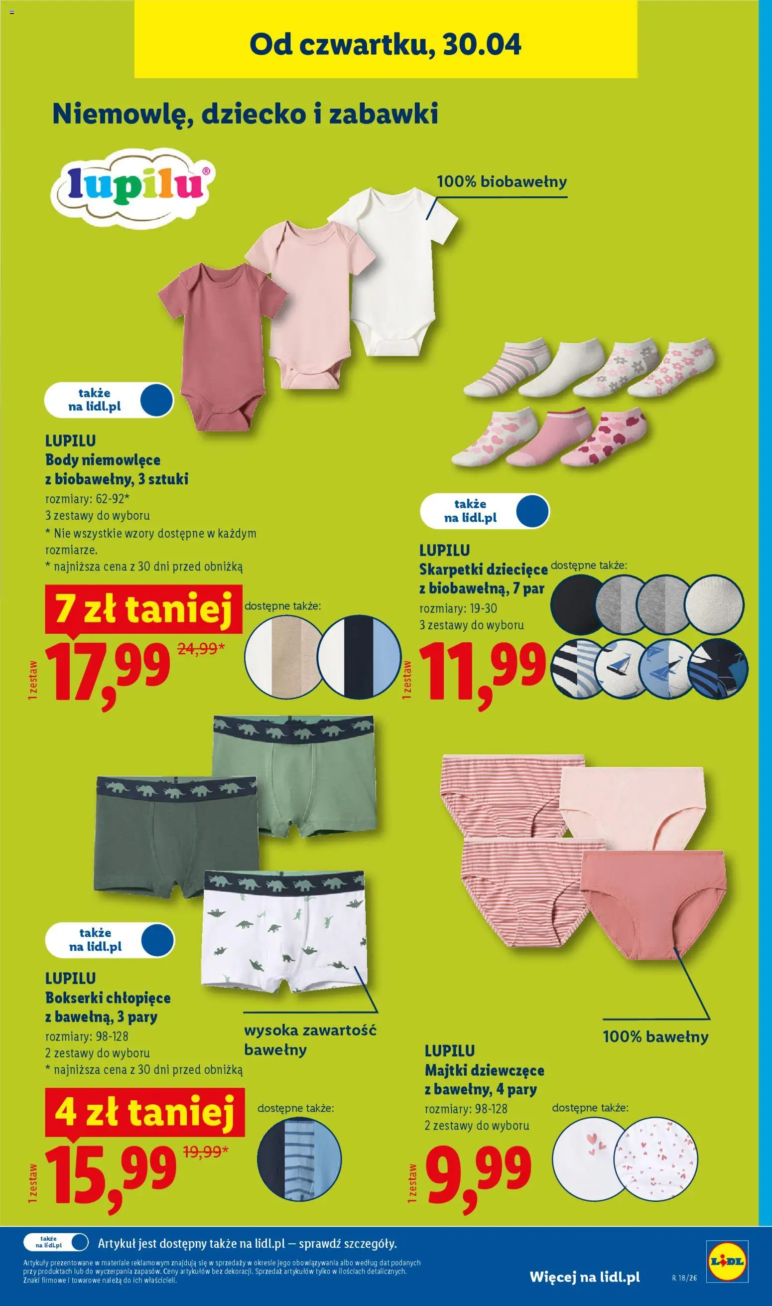 Lidl Katalog od 27.04.2026 | Strona: 38 | Produkty: Majtki, Bokserki, Skarpetki, Body