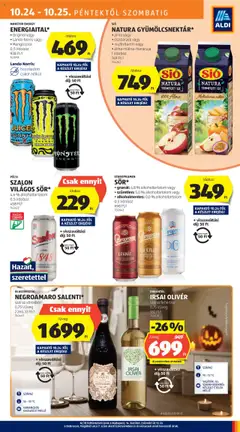 MONSTER ENERGY ENERGIAITAL*, Original vagy, Lando Norris vagy, Mango Loco, 0,5 l/doboz - amely érvényes a következő dátumtól: 24.10.2025 | Oldal: 19