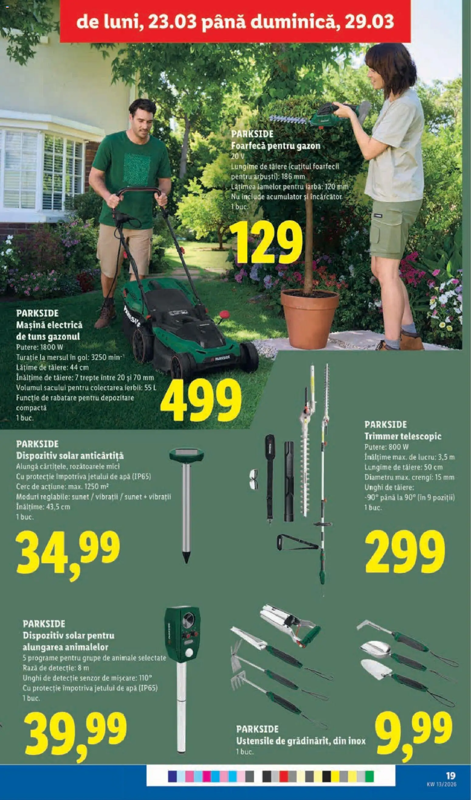 Noul catalog Lidl – valabil de la 23.03.2026 | Pagină: 19 | Produse: Trimmer, T cetveli, Mici, Apă