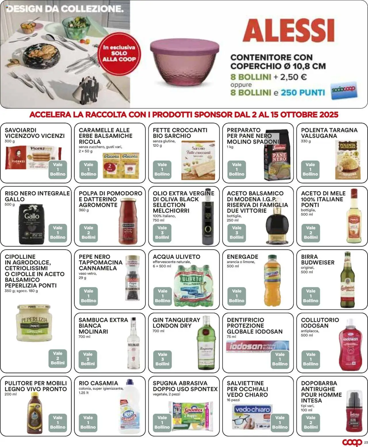 Volantino COOP del 02.10.2025 | Pagina: 23 | Prodotti: Dopobarba, Arancia, Contenitore, Savoiardi