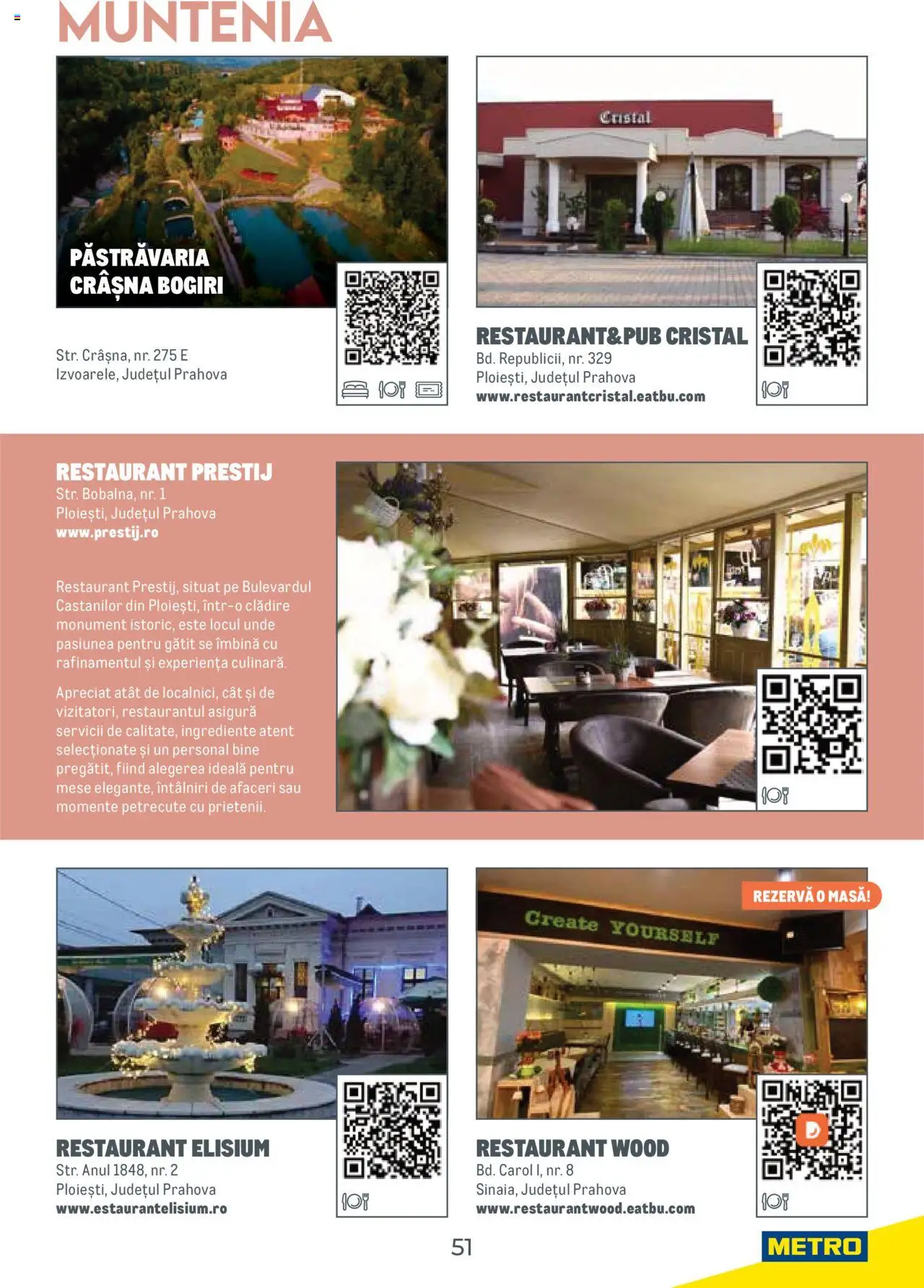 Metro catalog - Ghid de călătorie România – valabil de la 01.08.2025 | Pagină: 51 | Produse: Masă