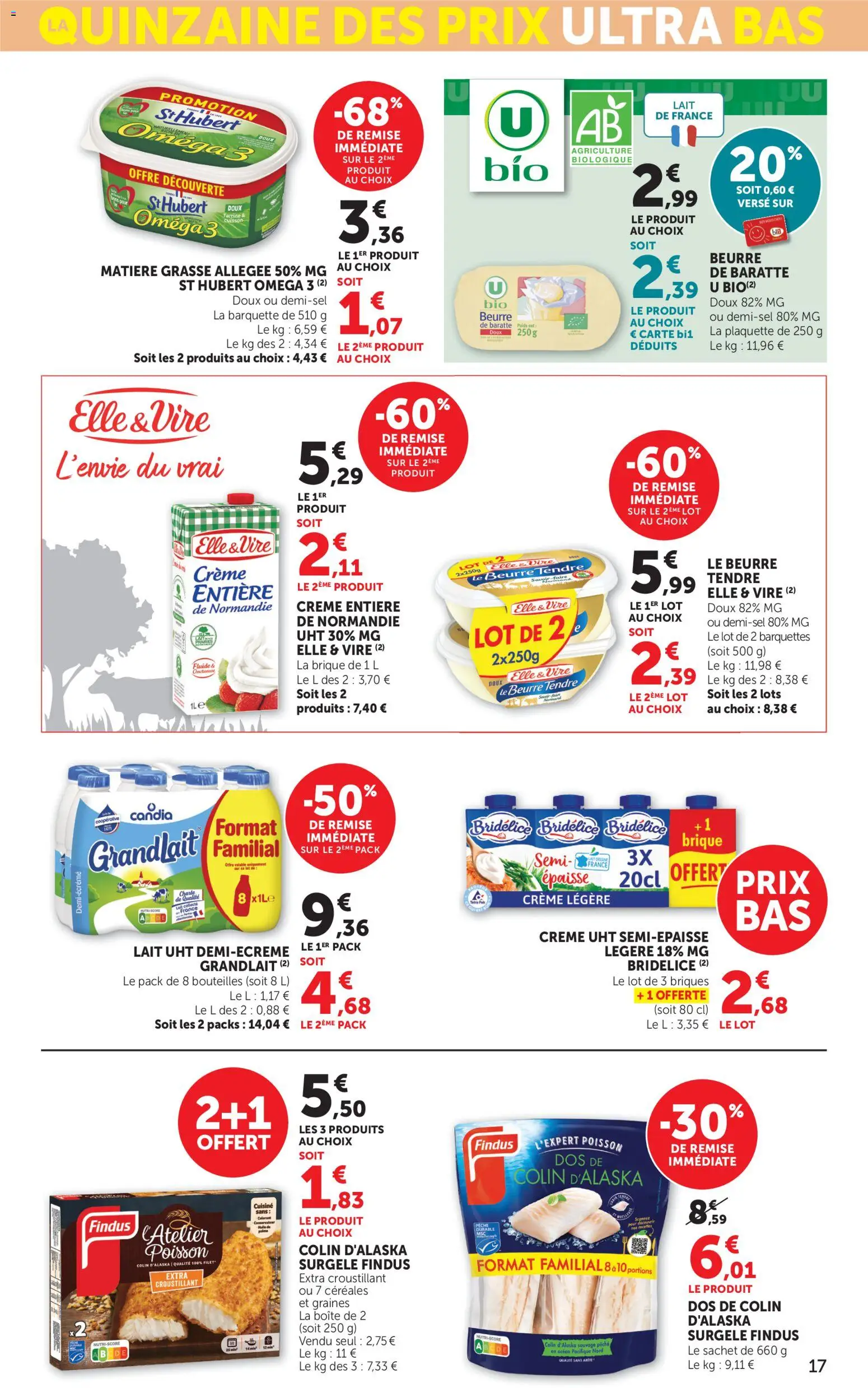 {H1} | Page: 17 | Produits: Briques, Lait, Beurre, Poisson