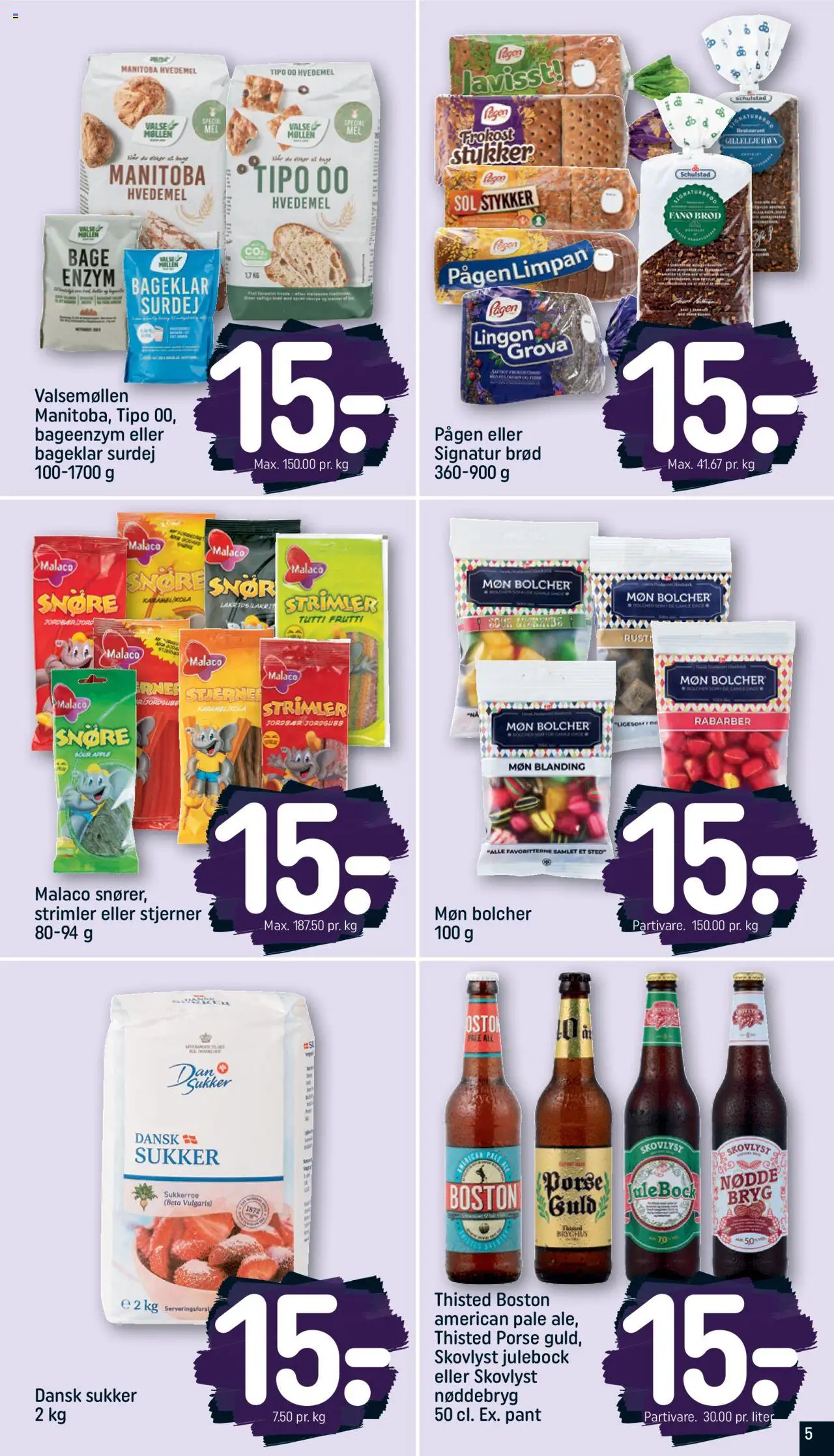 Rema 1000 tilbudsavis – gyldig fra 19.10.2025 | Side: 5 | Produkter: Rabarber, Brød, Jordbær, Hvedemel