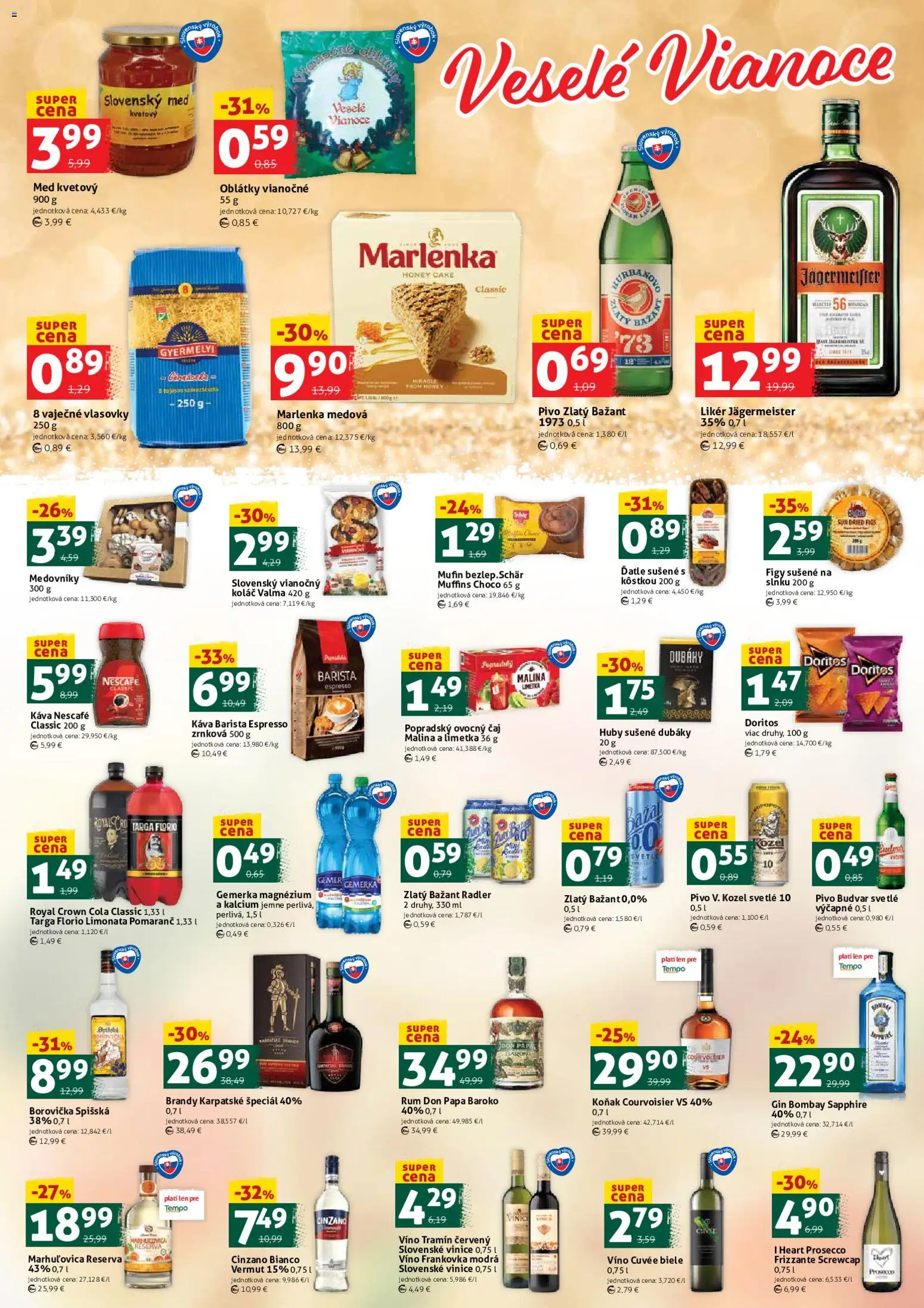 Nové COOP Jednota akcie – leták je platný od 19.12.2025 | Strana: 3 | Produkty: Limetka, Barista, Brandy, Don Papa