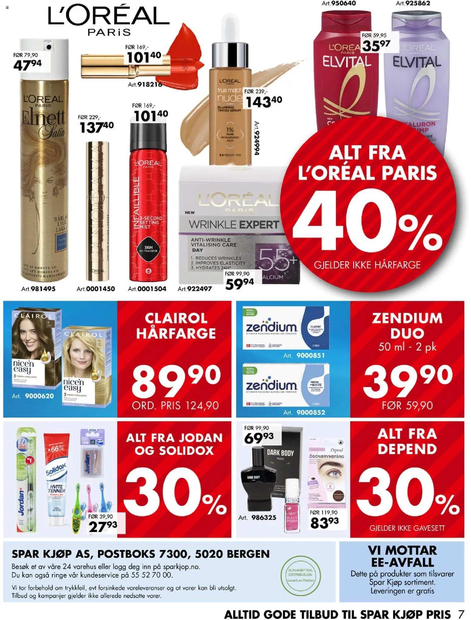 {H1} | Side: 7 | Produkter: Body, Gavesett, Hårfarge, Børste