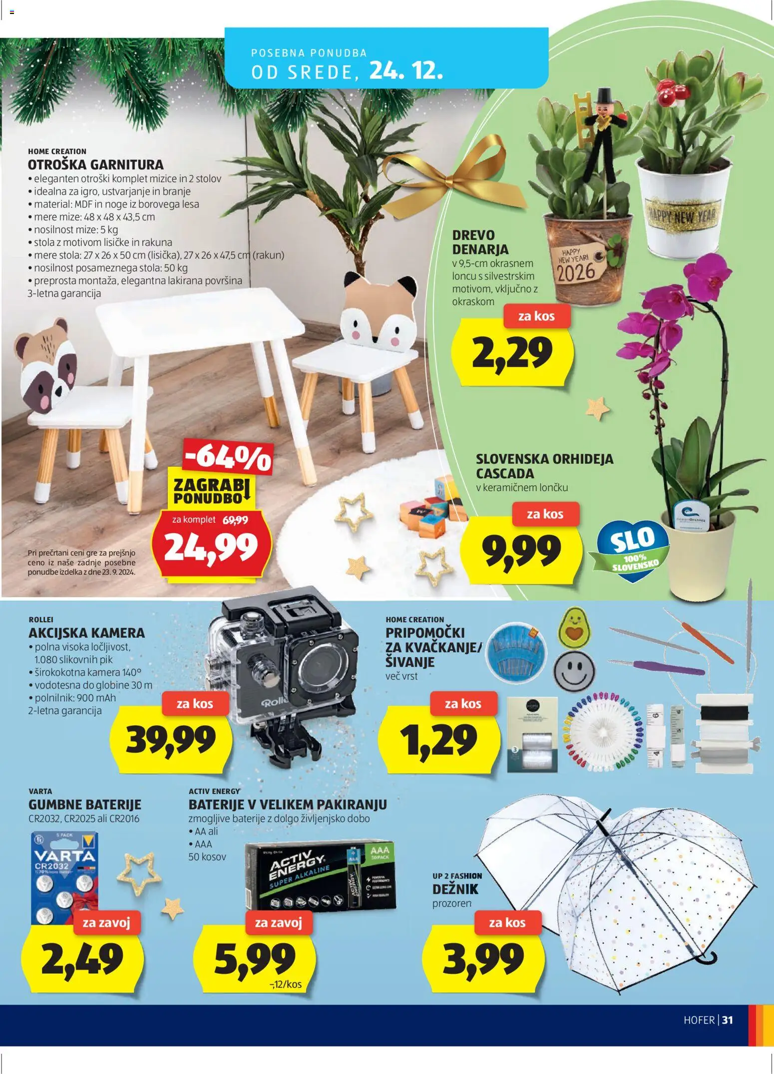Hofer SI katalog | vrijedi od 18.12.2025 | Stranica: 31 | Proizvodi: Orhideja, Baterije