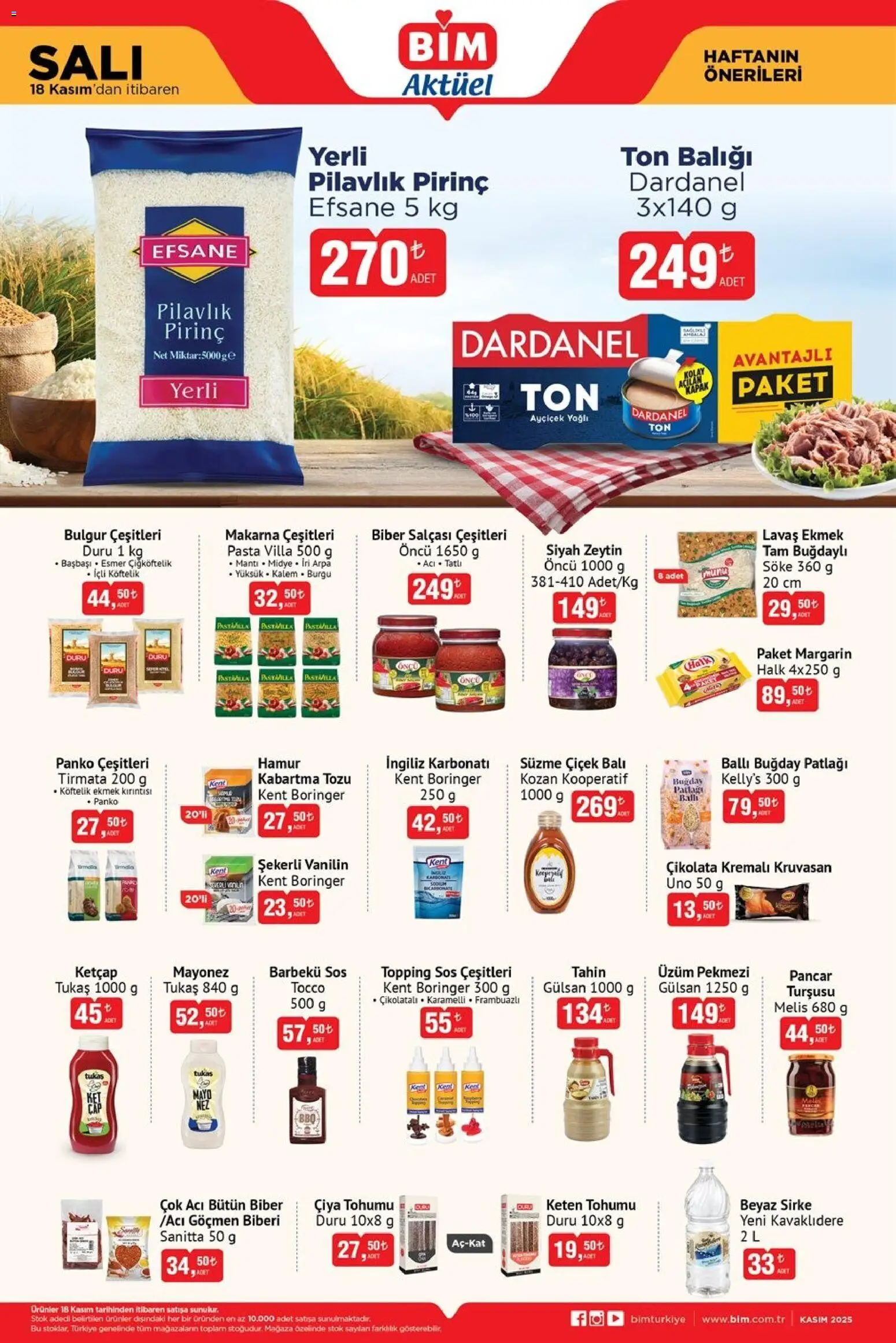 BİM Katalog Salı - 18.11.2025 tarihinden itibaren geçerlidir | Sayfa: 3