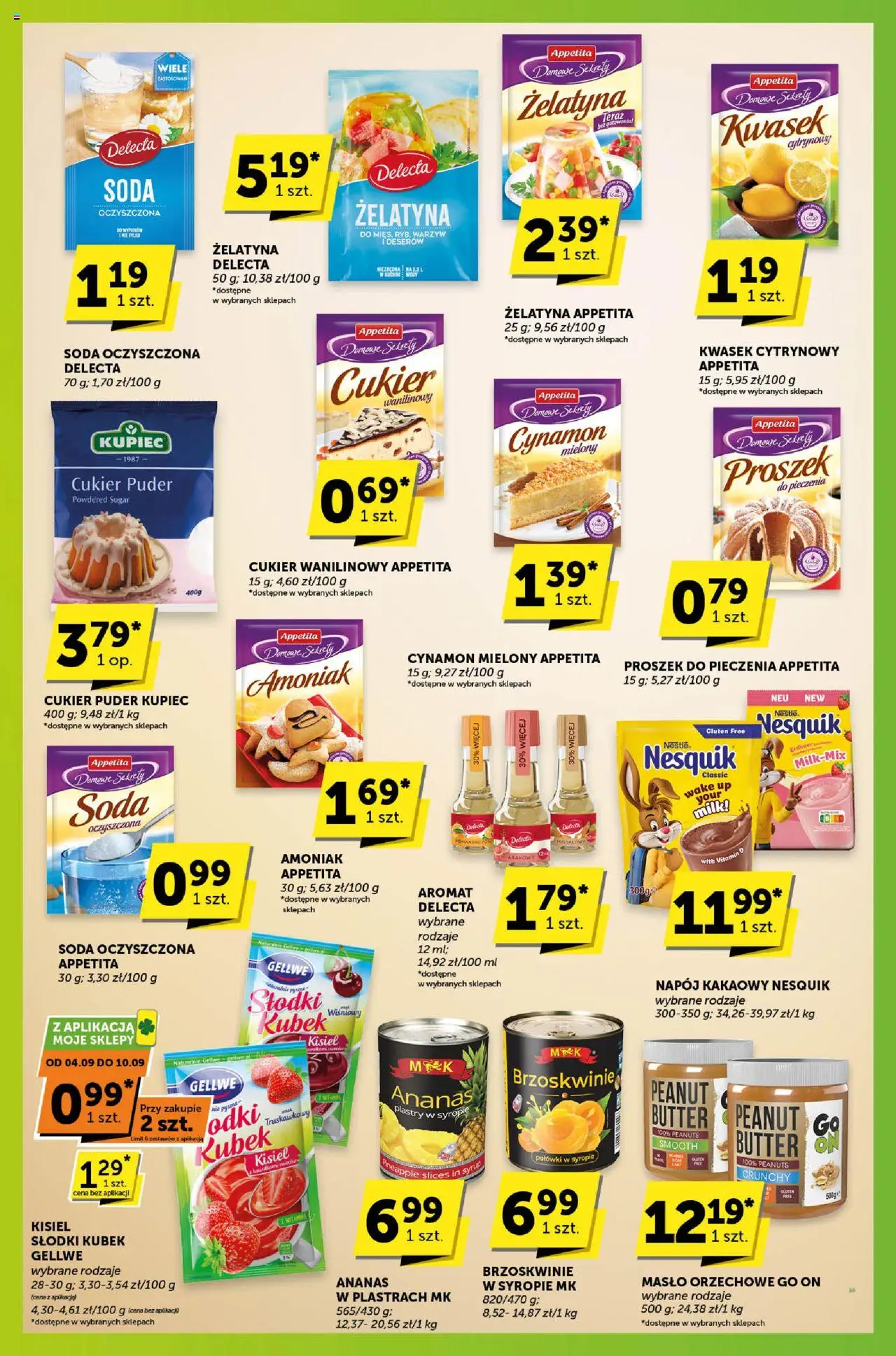 ABC Gazetka - Sprawdź, co więcej od 04.09.2025 | Strona: 4 | Produkty: Soda oczyszczona, Puder, Brzoskwinie, Cukier