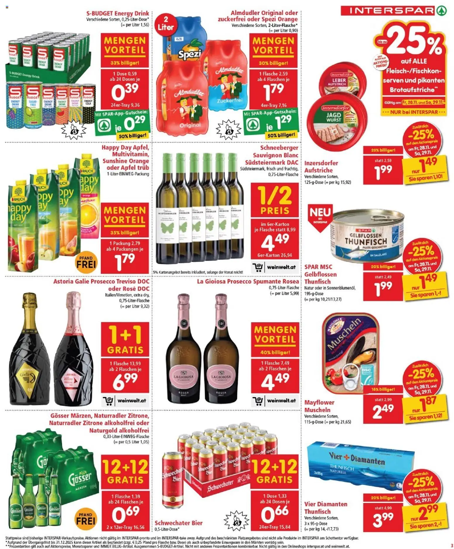 Interspar Flugblatt - Burgenland gültig ab 27.11.2025 | Seite: 4 | Produkte: Zitrone, Wurst, Bier, Äpfel