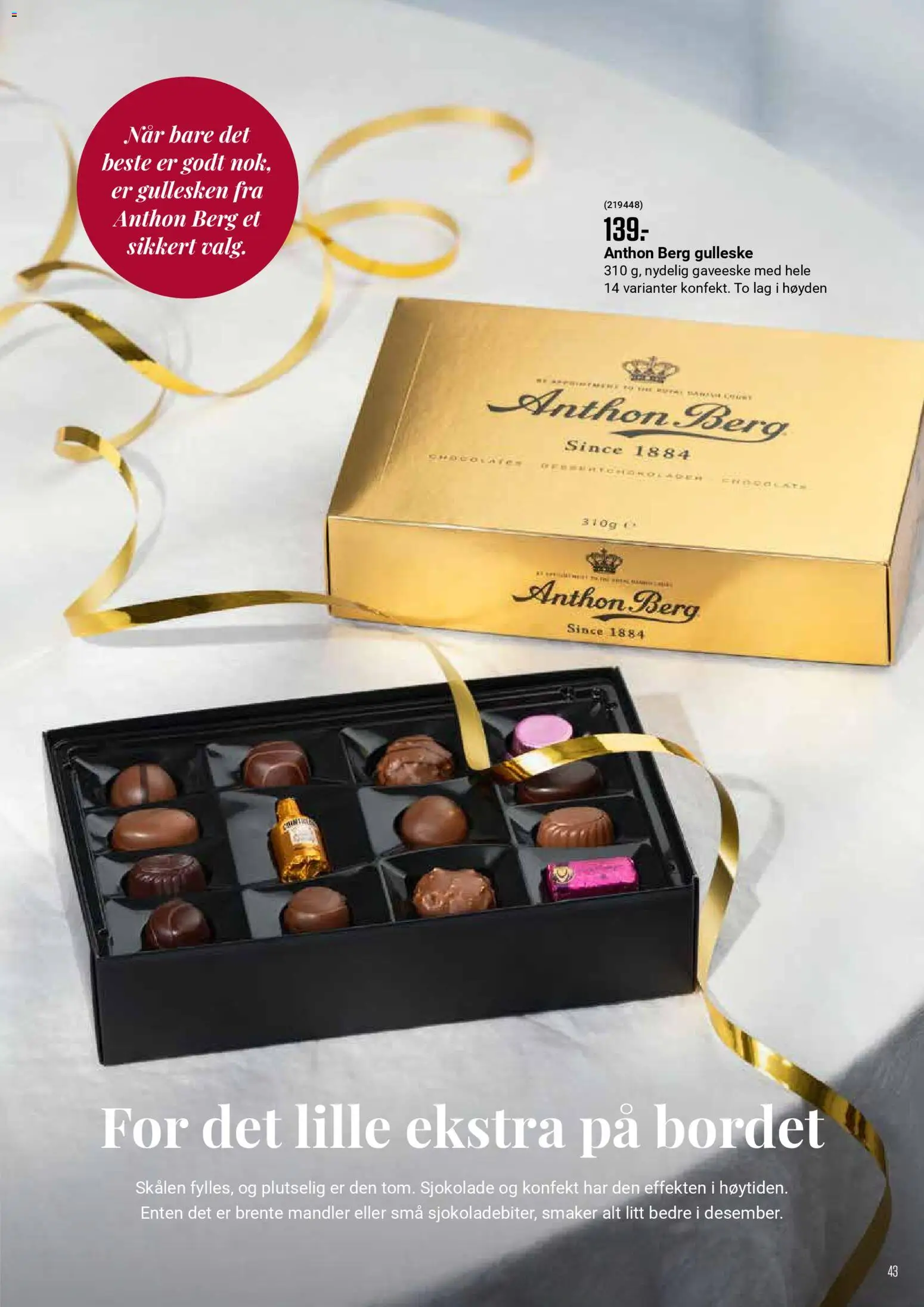 {H1} | Side: 43 | Produkter: Sjokolade, Mandler