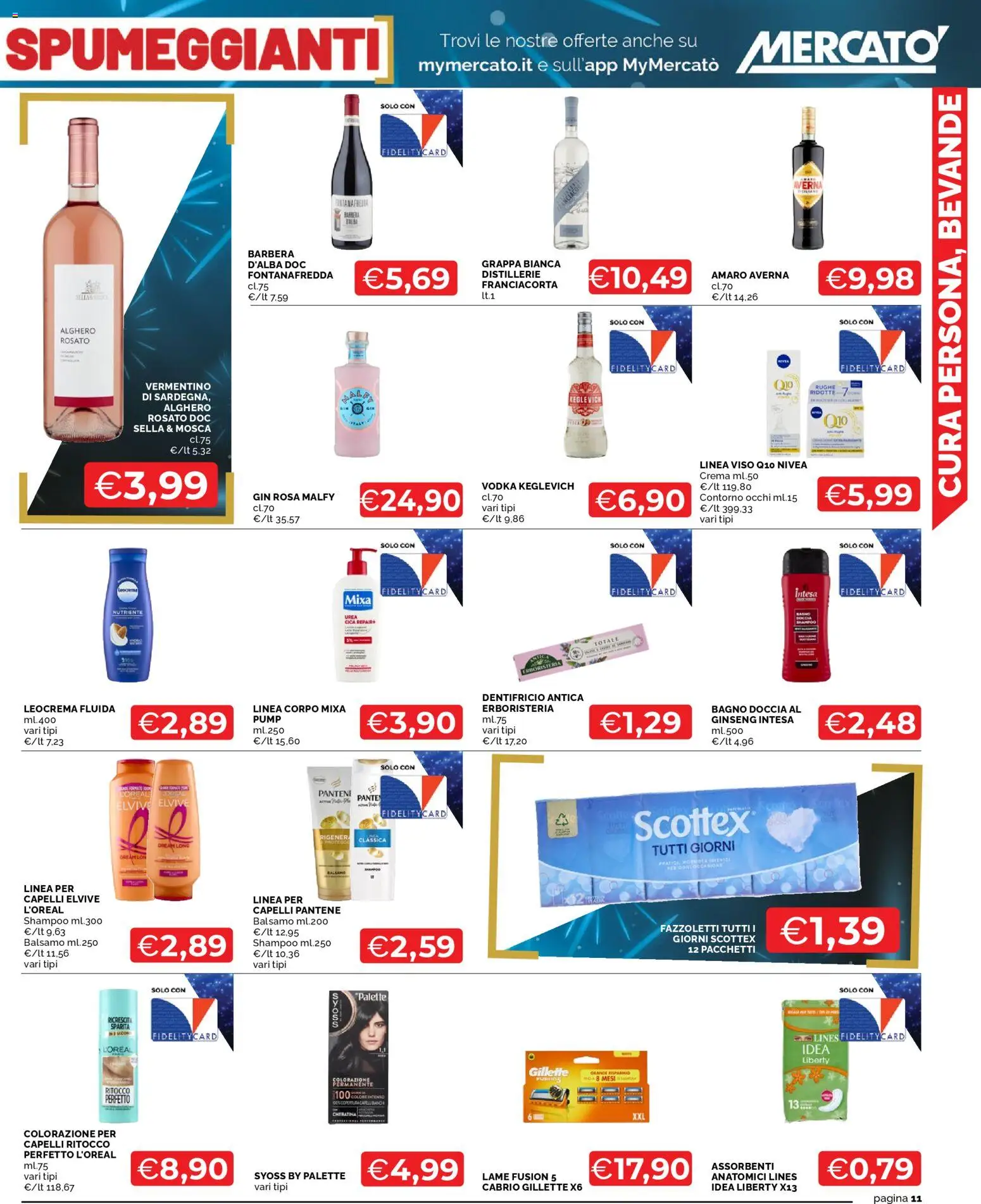 Volantino Mercatò del 29.12.2025 | Pagina: 11 | Prodotti: Crema, Vodka, Doccia, Amaro