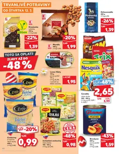 Kaufland leták platný od 12.03.2026 | Strana: 40 | Produkty: Cestoviny, Losos, Cereálie, Nesquik