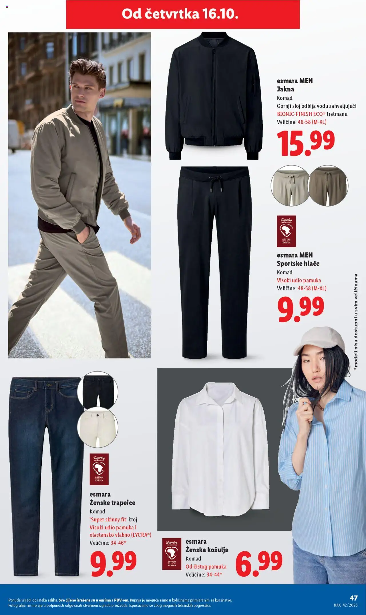 Lidl katalog | vrijedi od 13.10.2025 | Stranica: 47 | Proizvodi: Košulja, Jakna, Hlače