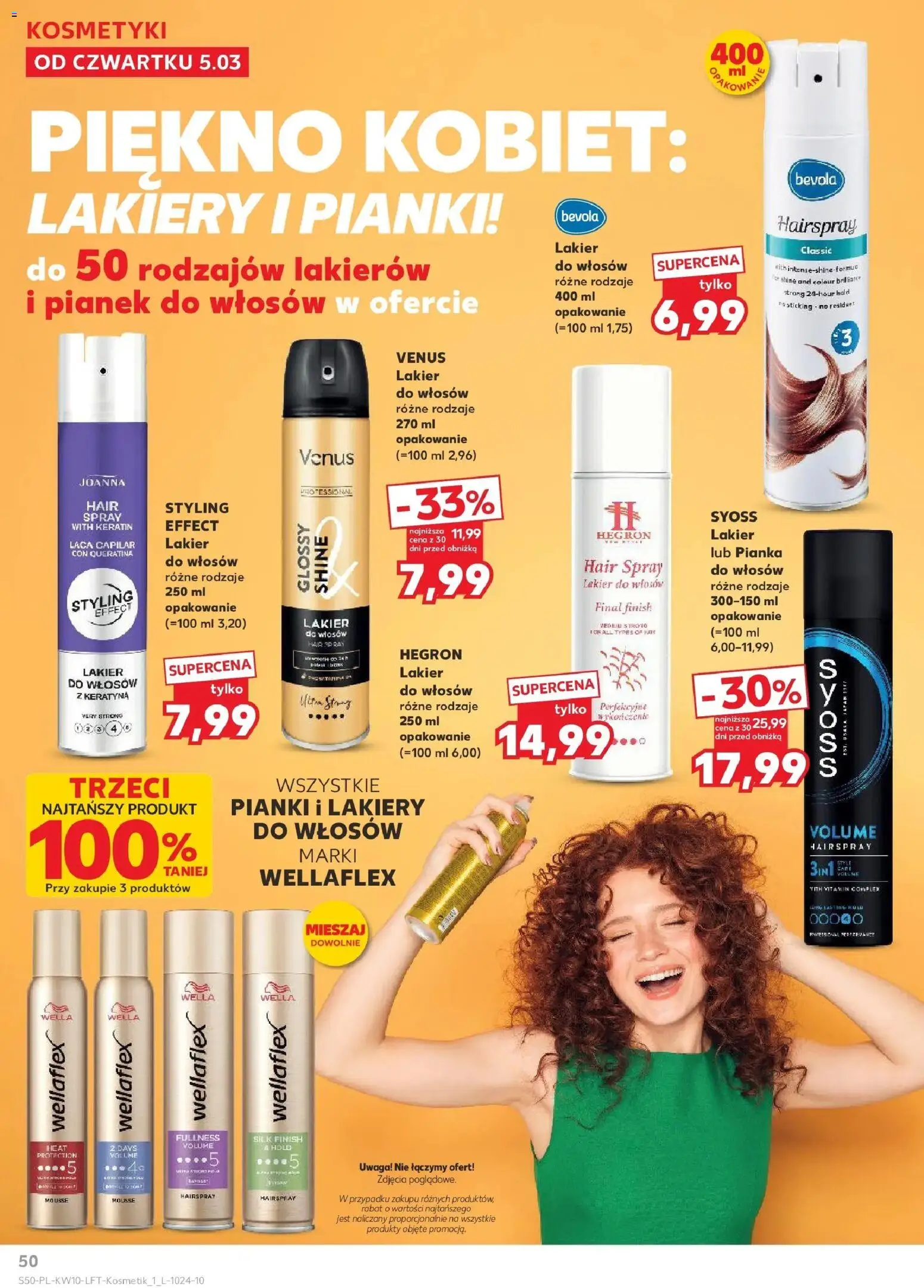 Kaufland gazetka od 05.03.2026 | Strona: 50 | Produkty: Kosmetyki, Lakier do włosów, Lakiery, Finish