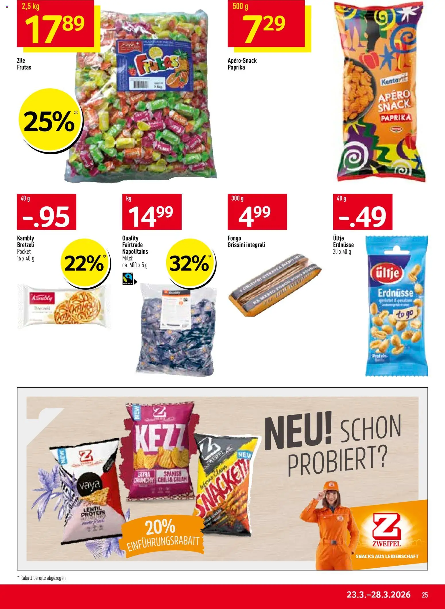 Prodega aktionen – gültig ab 23.03.2026 | Seite: 25 | Produkte: Erdnüsse, Milch