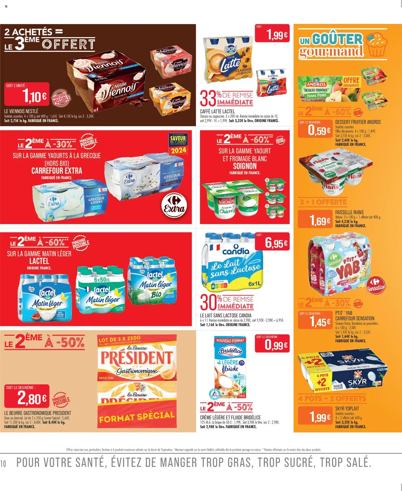 {H1} | Page: 10 | Produits: Framboise, Poire, Pomme, Chocolat