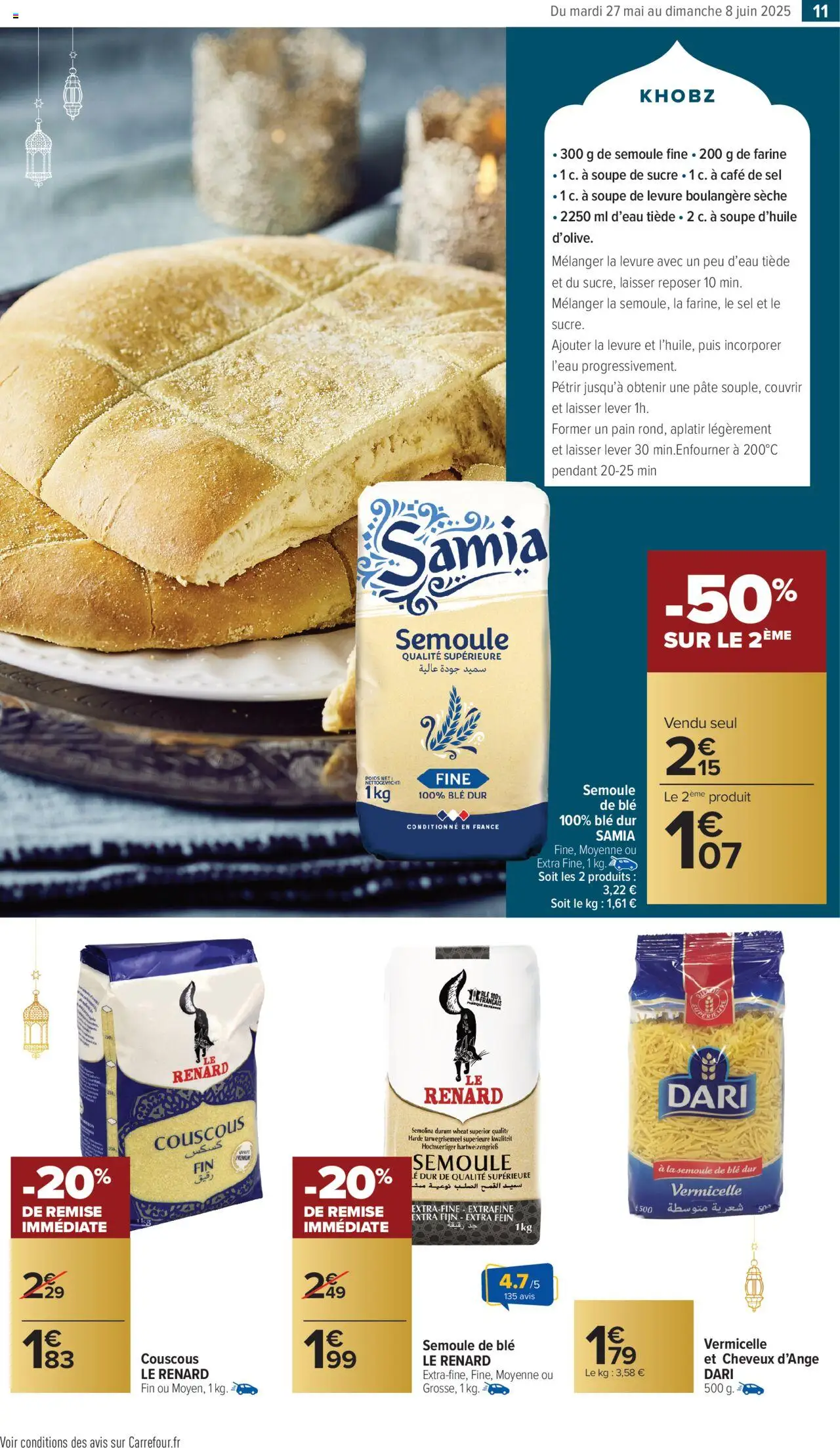  | Page: 11 | Produits: Sel, Semoule, Couscous, Pain