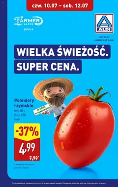 Pogląd oferty "Aldi Gazetka - Promocja pomidory" - ważna od 10.07.2025