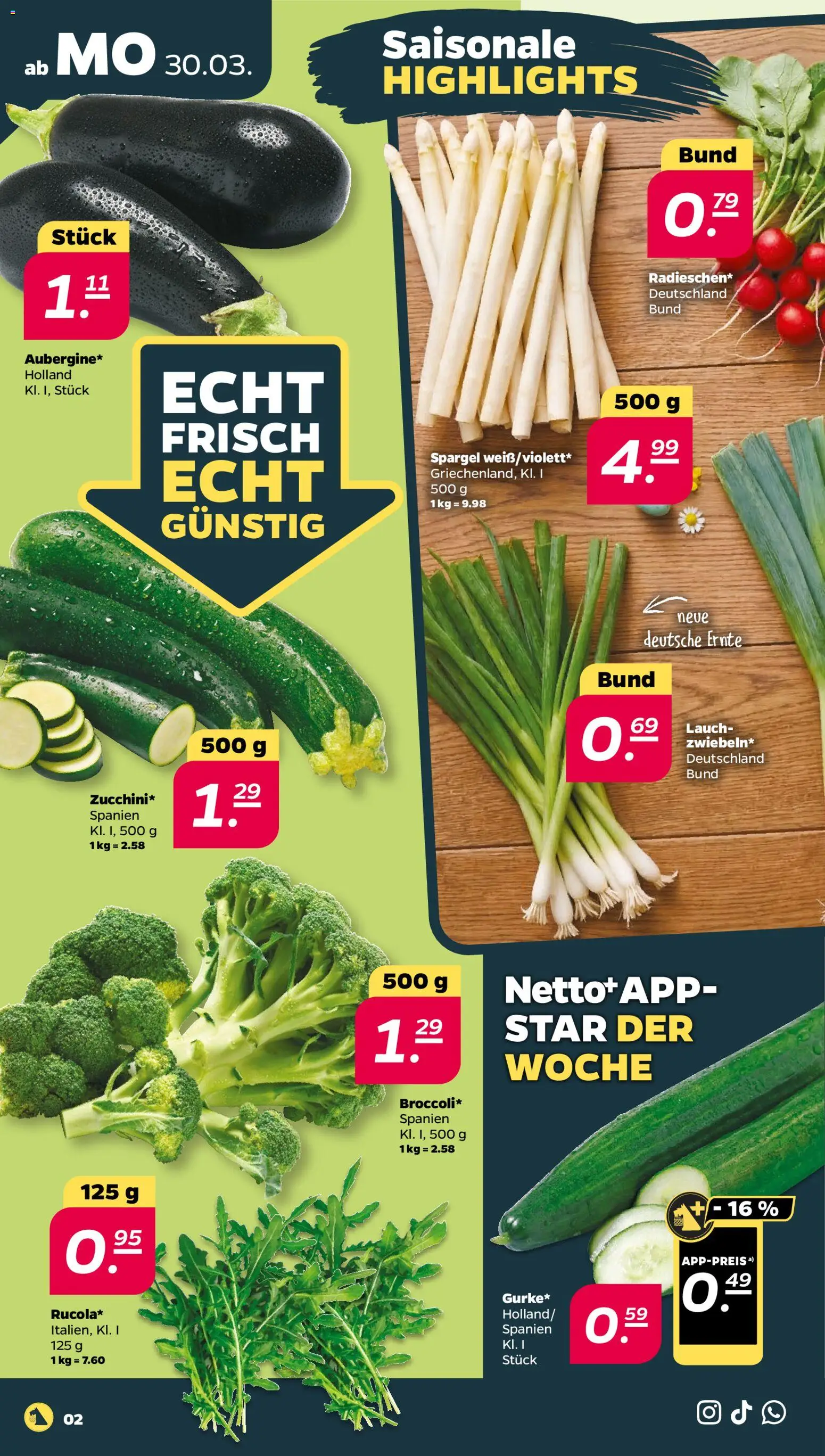 Netto Prospekt 	 – gültig ab 30.03.2026 | Seite: 2 | Produkte: Spargel