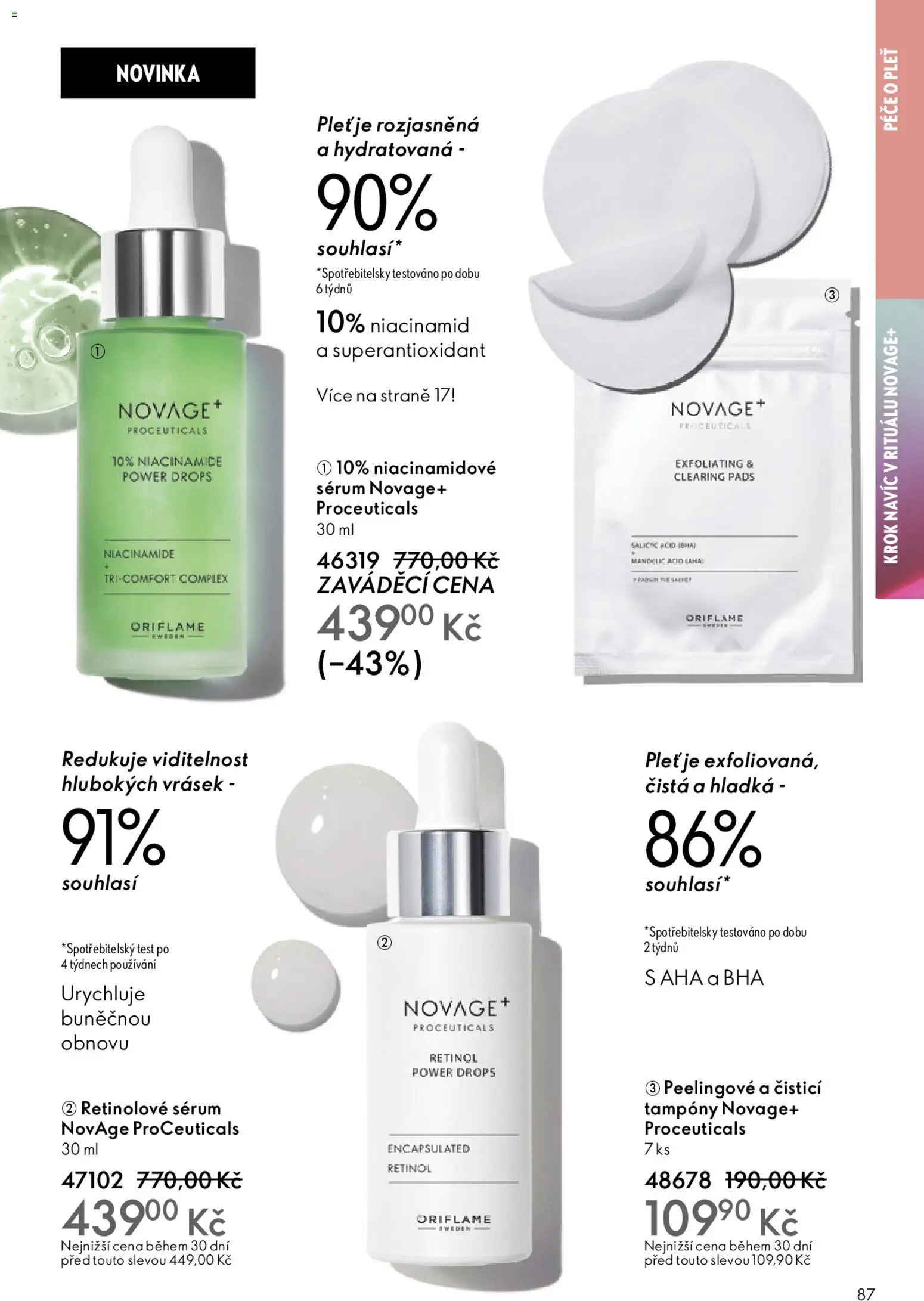 Oriflame katalog č.15/2025 od 22.10.2025 | Strana: 87 | Produkty: Test, Sérum, Tampony