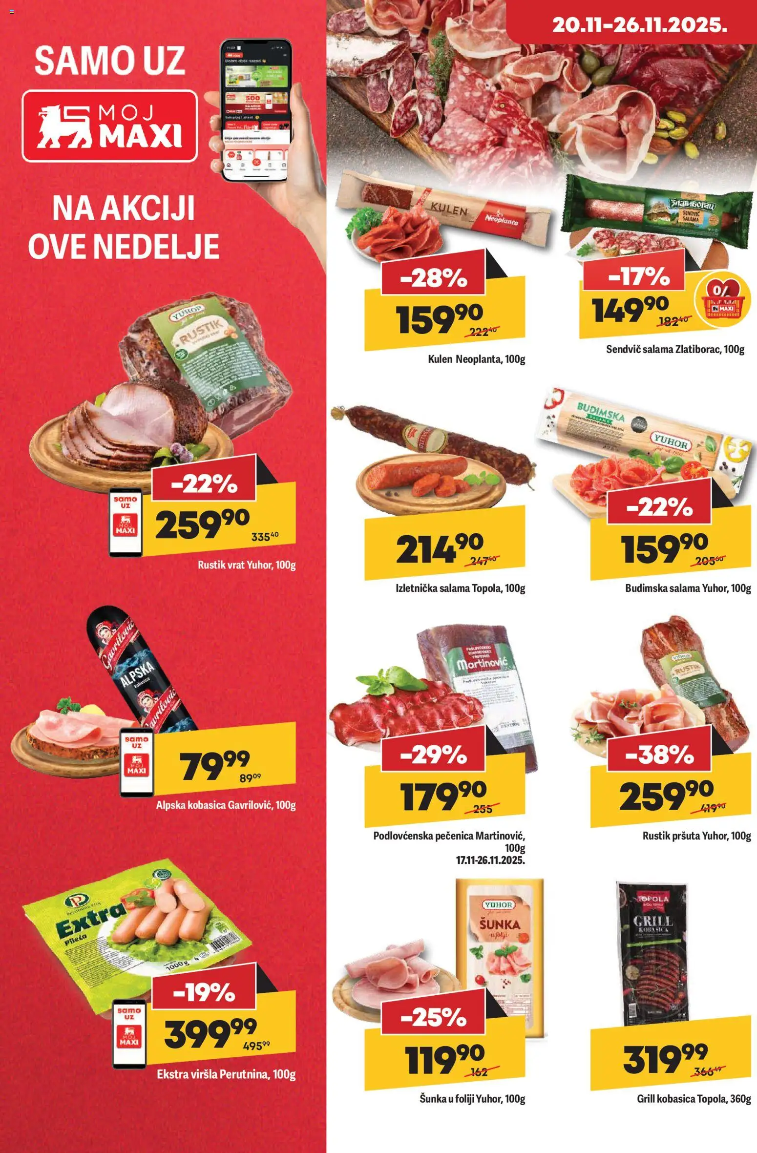 Maxi katalog - važi od 20.11.2025 | Strana: 10 | Proizvode: Kulen, Salama, Šunka, Pečenica