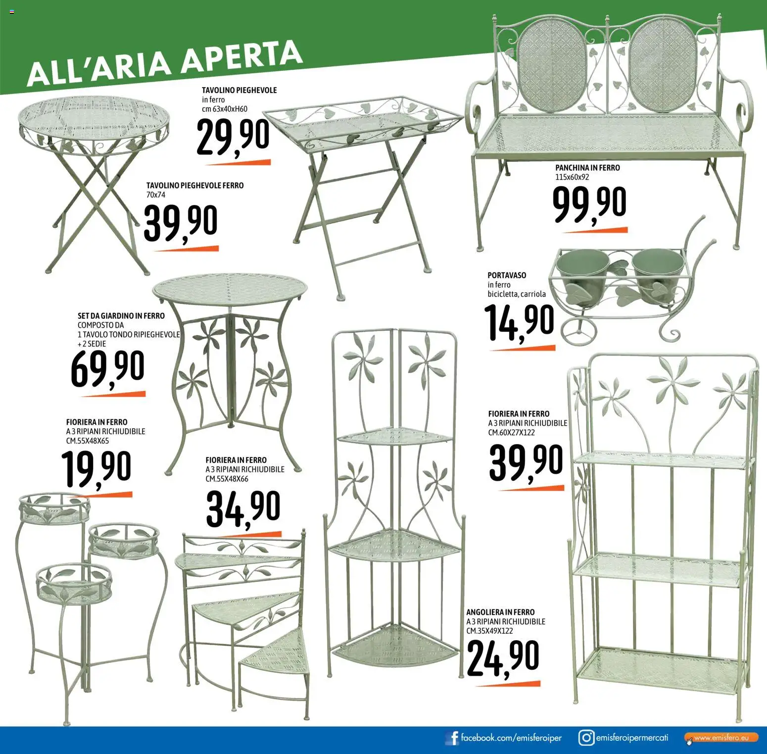 Volantino Emisfero del 12.03.2026 | Pagina: 37 | Prodotti: Fioriera, Set da giardino, Carriola, Tavolo