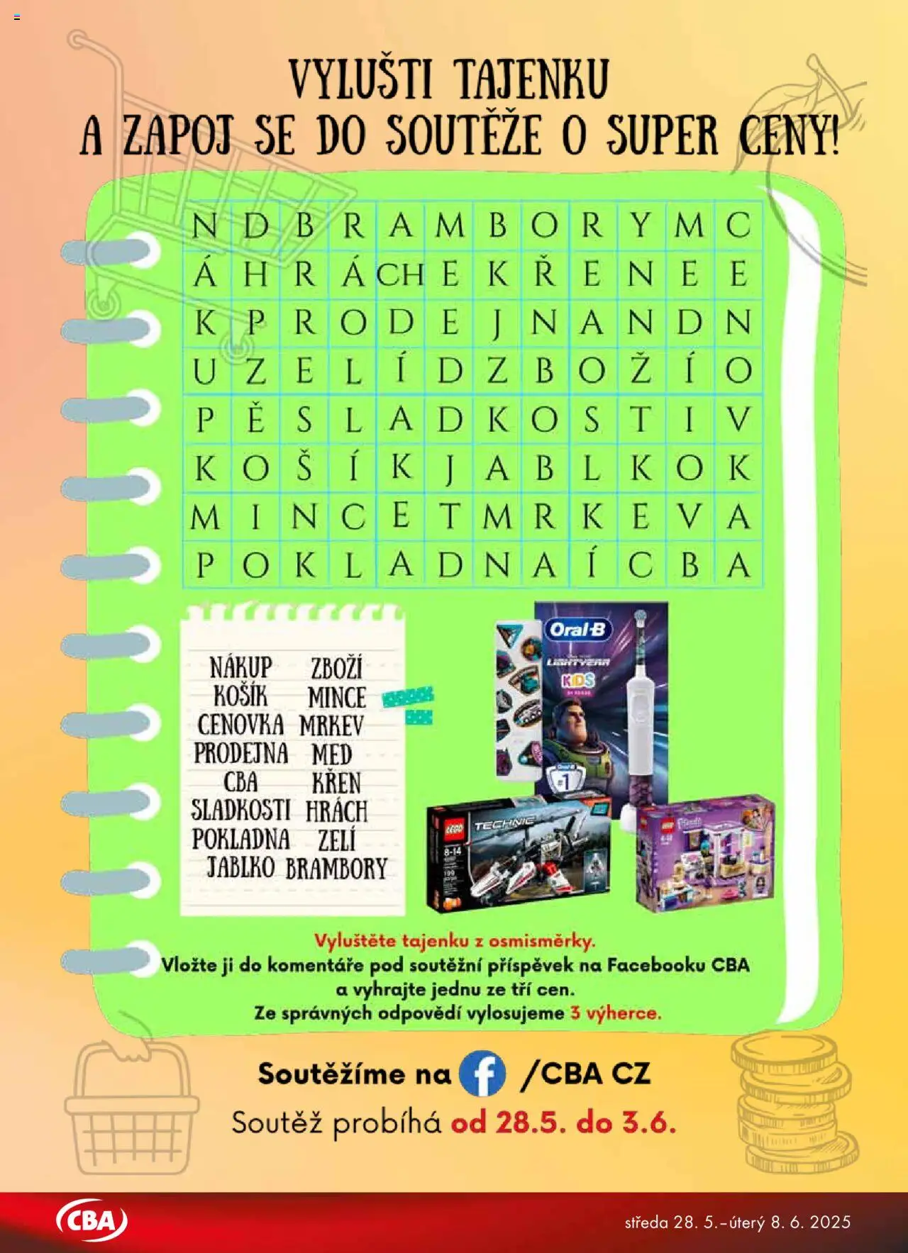 CBA leták od 28.05.2025 | Strana: 7 | Produkty: Hrách, LEGO, Zelí, Lego Friends