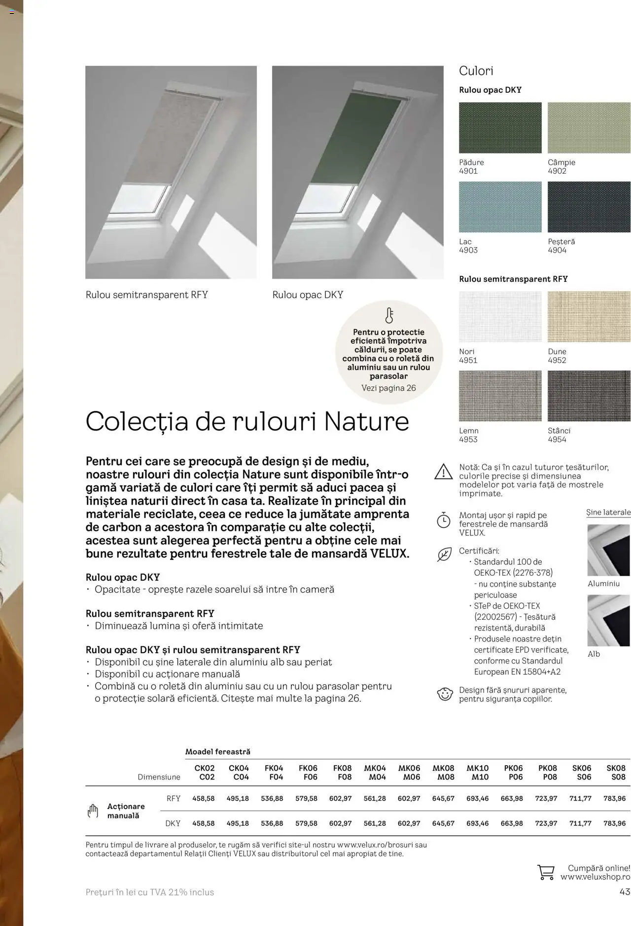 Velux catalog - Rulouri şi rolete – valabil de la 25.02.2025 | Pagină: 43 | Produse: Tavuk suyu, Cameră, Fereastră, Protecție solară