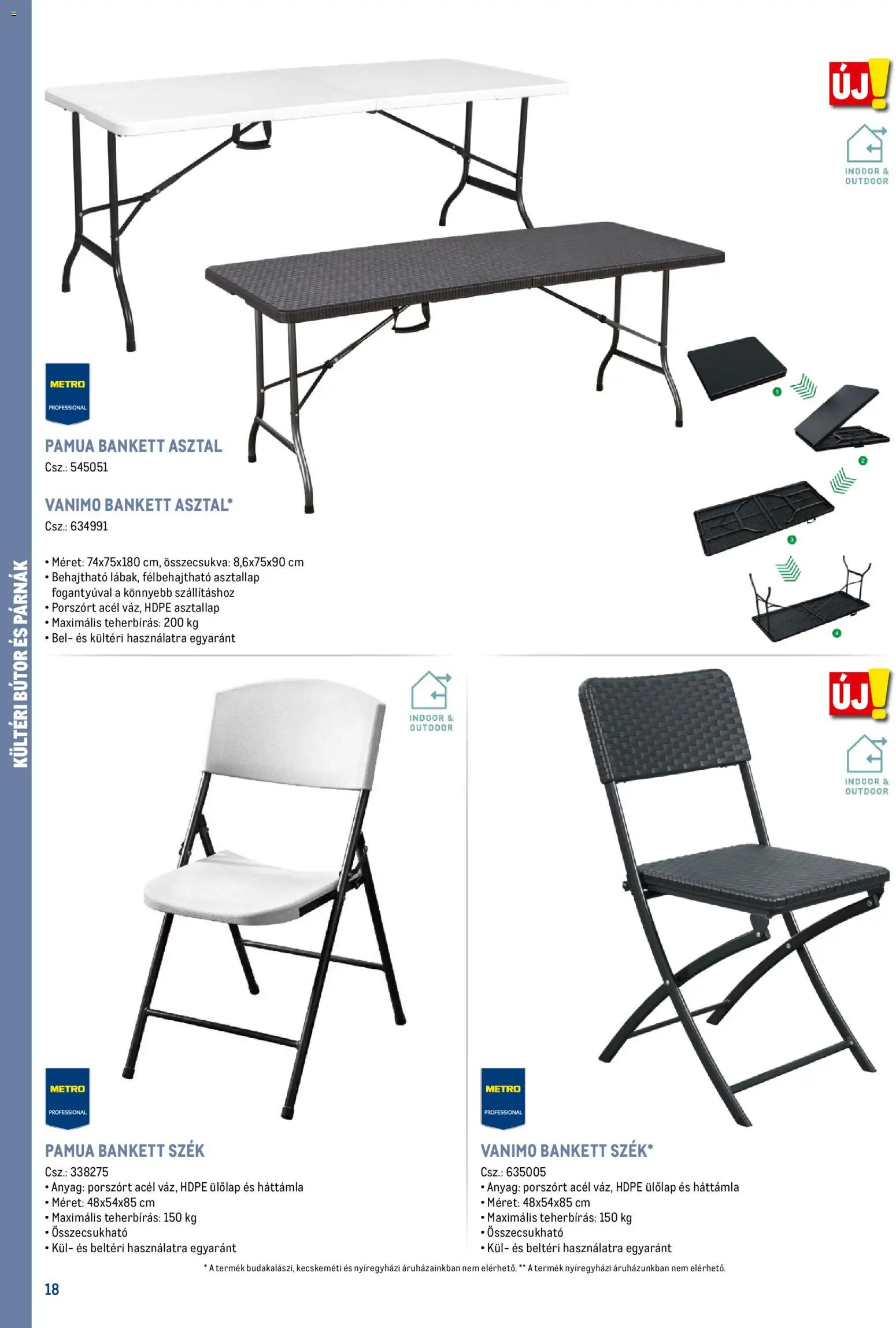 Metro akciós ujság - amely érvényes a következő dátumtól: 16.02.2026 | Oldal: 18 | Termékek: Bútor, Asztallap, Asztal, Szék