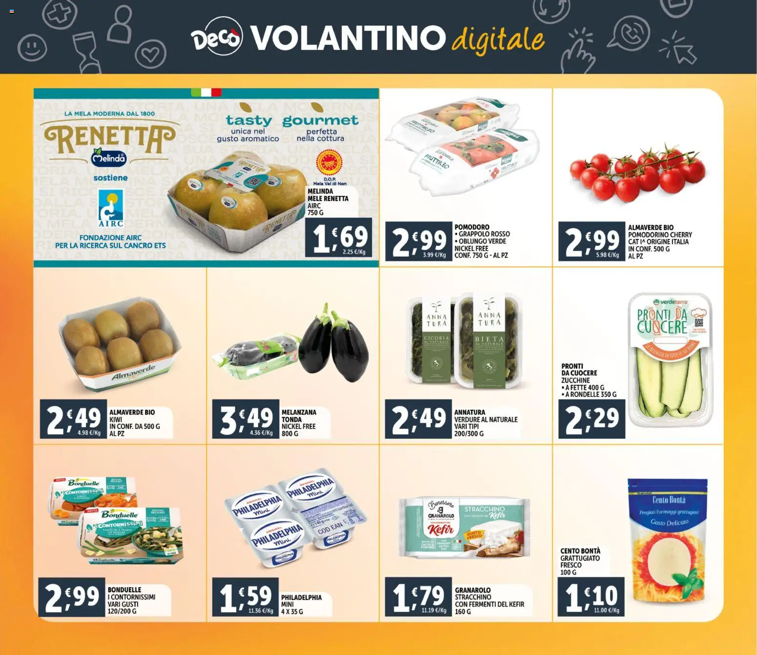 Volantino Decò del 23.02.2026 | Pagina: 22 | Prodotti: Kiwi, Verdure, Pomodoro, Stracchino