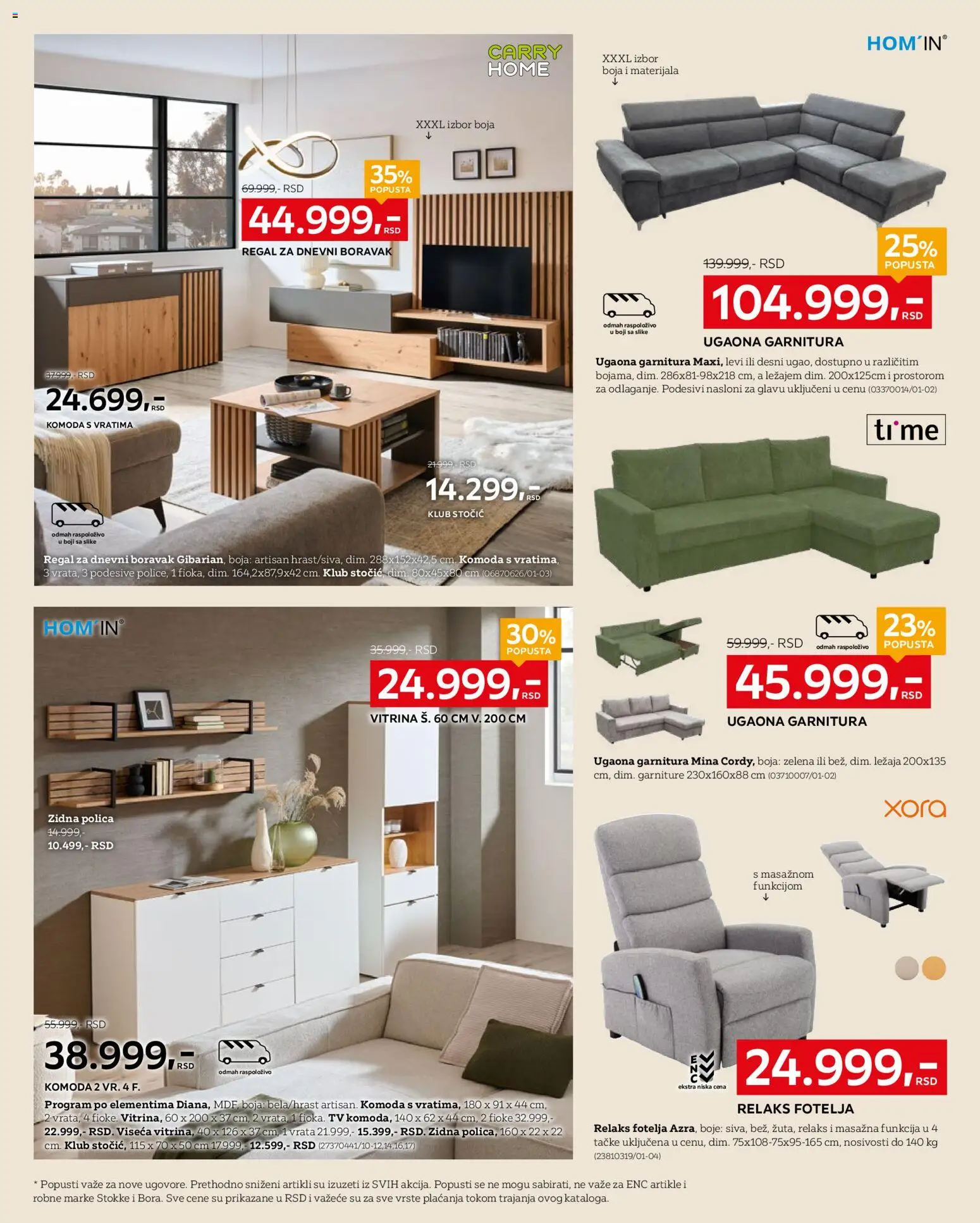 Lesnina XXXL katalog - važi od 27.10.2025 | Strana: 4 | Proizvode: Komoda, Fotelja, Polica, Vrata