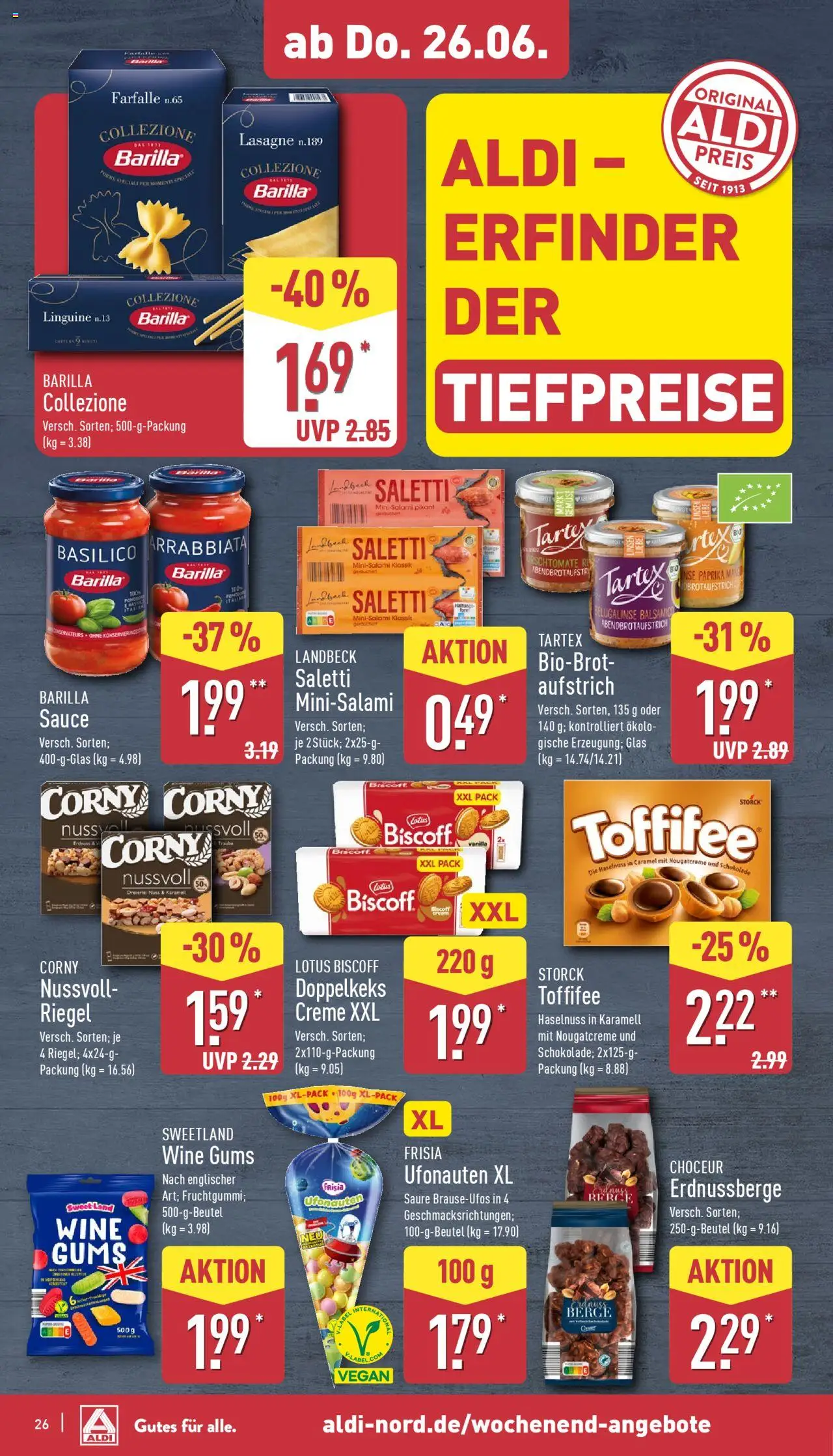 Aldi Prospekt 	 - gültig ab dem 23.06.2025 | Seite: 30 | Produkte: Barilla, Schokolade, Balsamico, Paprika