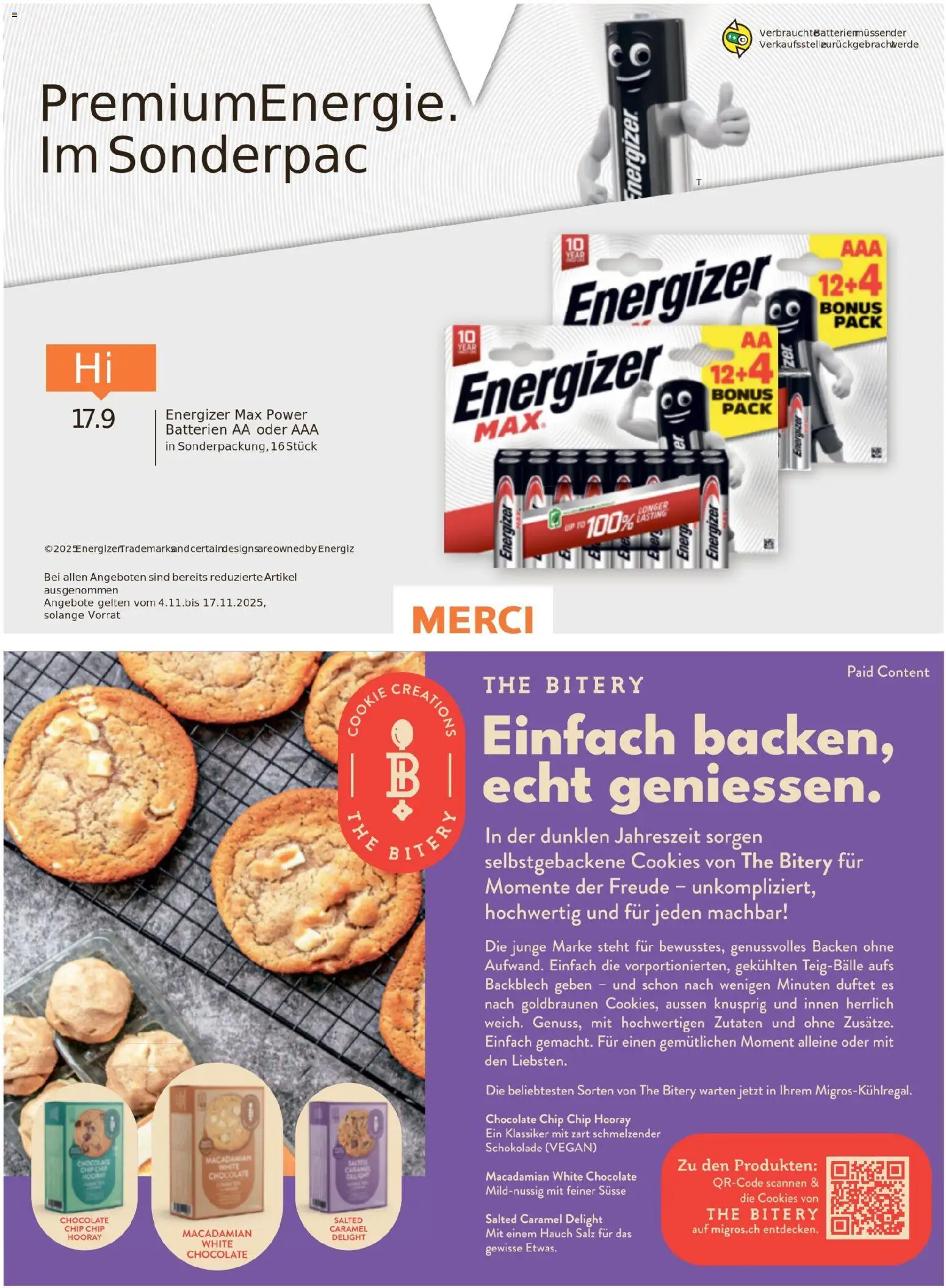 Migros Magazin – gültig ab 04.11.2025 | Seite: 44 | Produkte: Schokolade, Salz