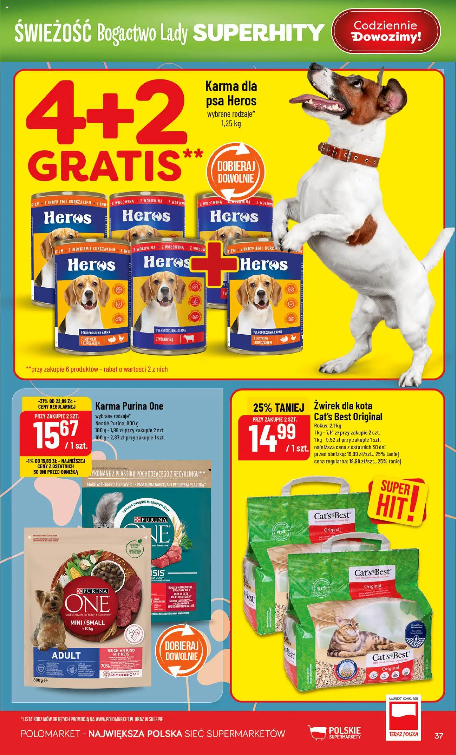 POLOmarket Gazetka od 14.01.2026 | Strona: 37 | Produkty: Żwirek dla kota, Karma dla psa, Wołowina