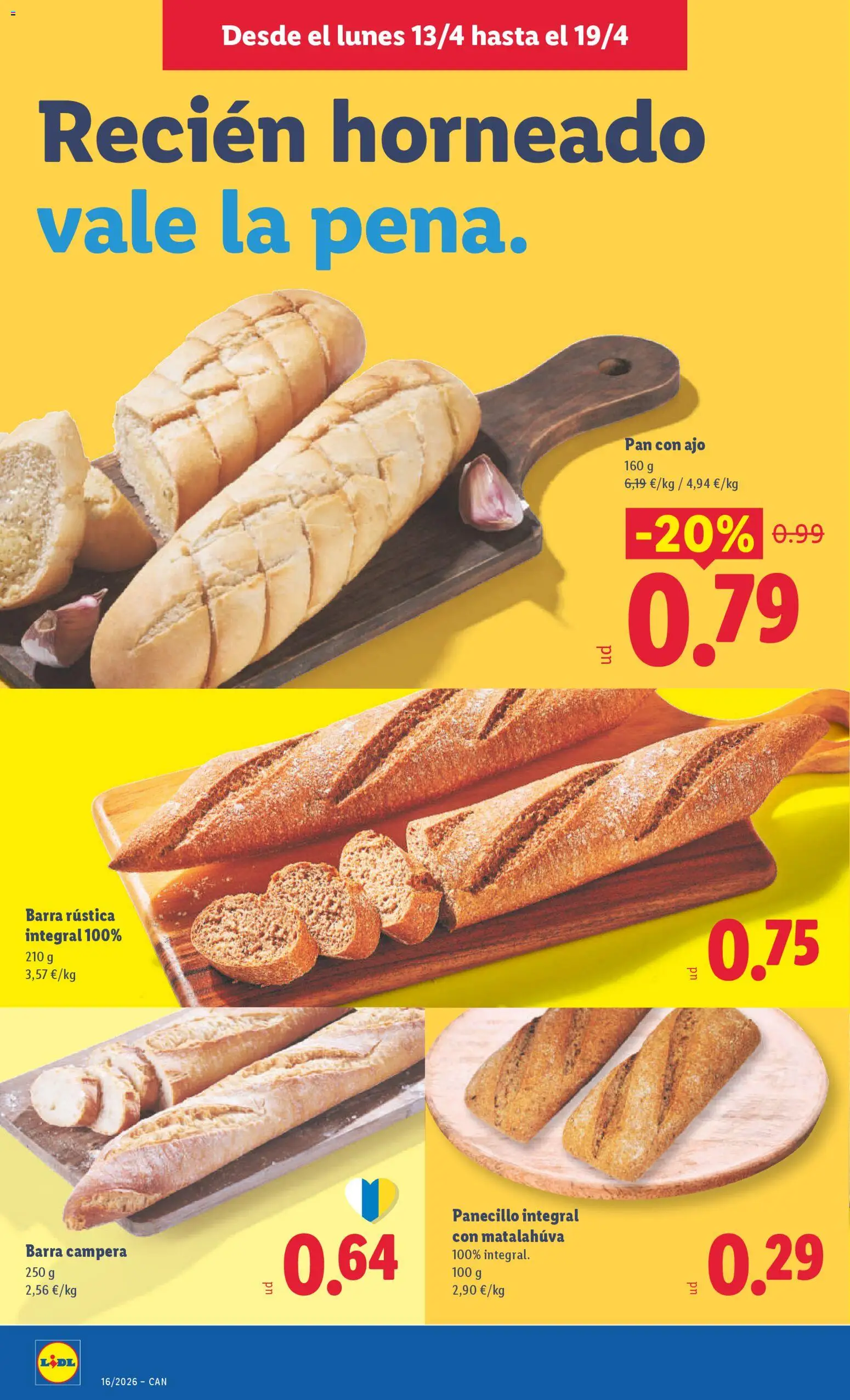 Lidl Canarias │ válido desde el 13.04.2026 | Página: 4 | Productos: Pan