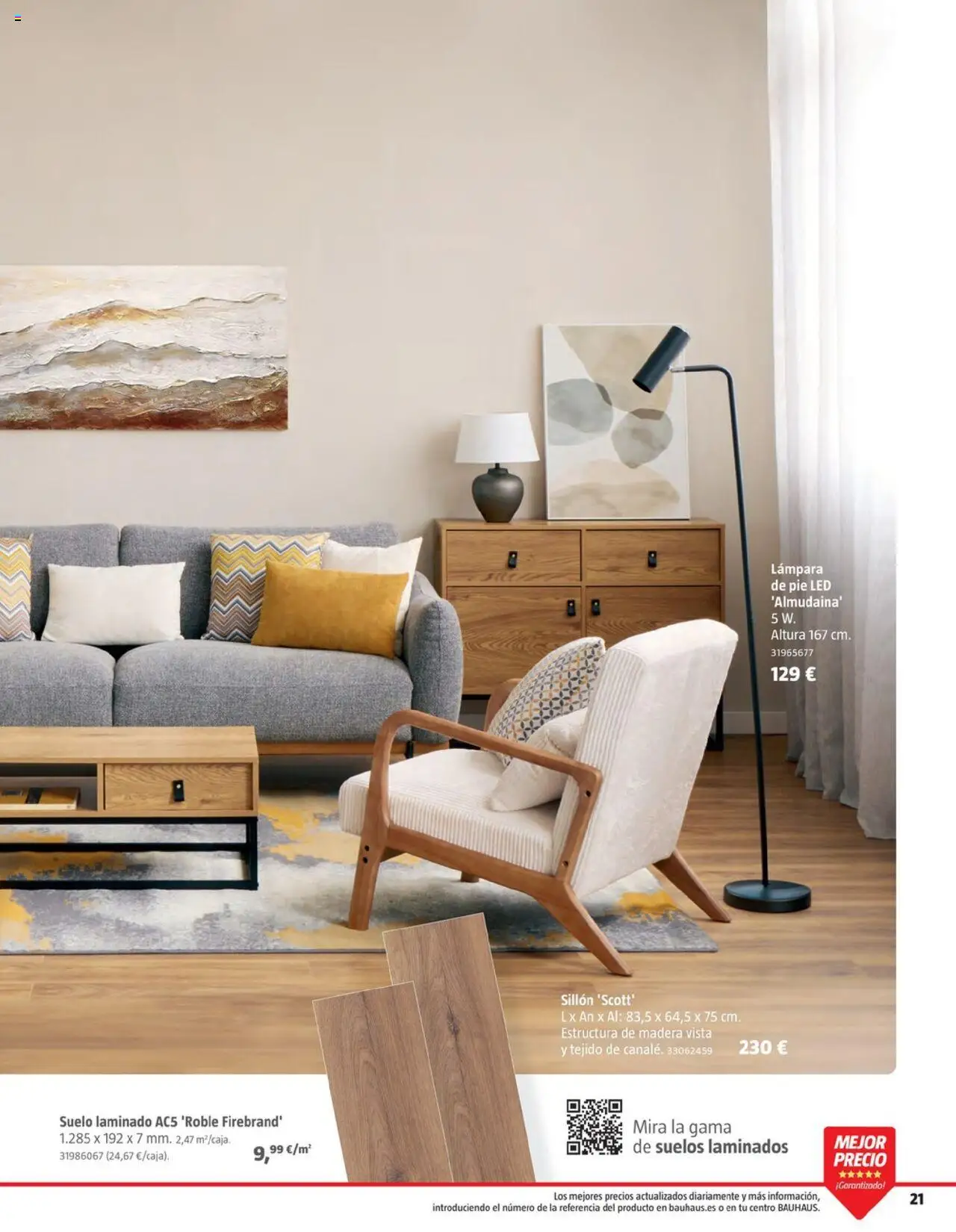 Bauhaus - Decoracion │ válido desde el 16.10.2025 | Página: 21 | Productos: Lámpara de pie, Sillón, Lámpara