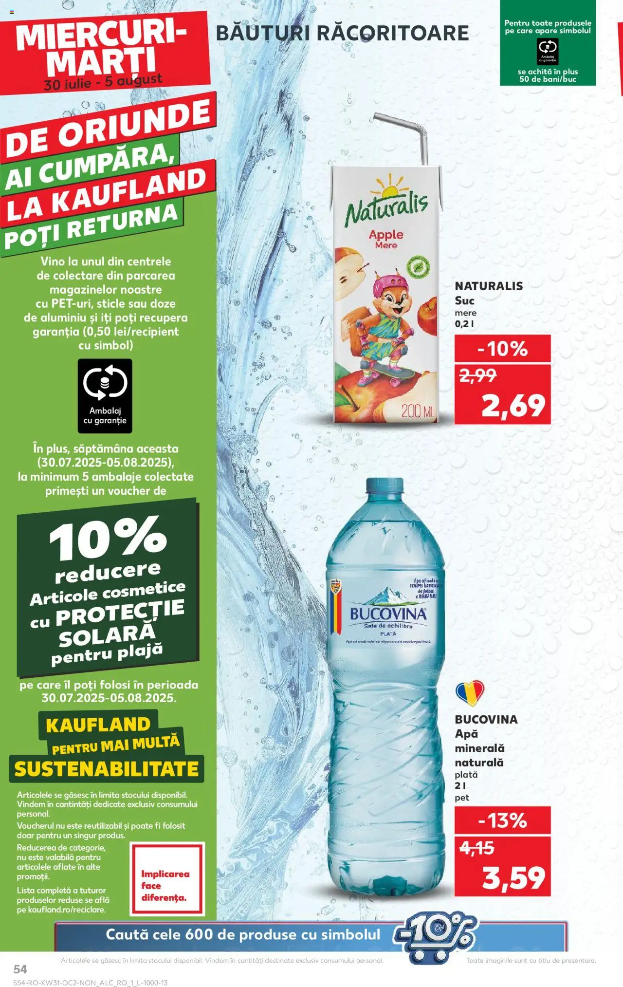 Kaufland RO akciós ujság - amely érvényes a következő dátumtól: 30.07.2025 | Oldal: 54
