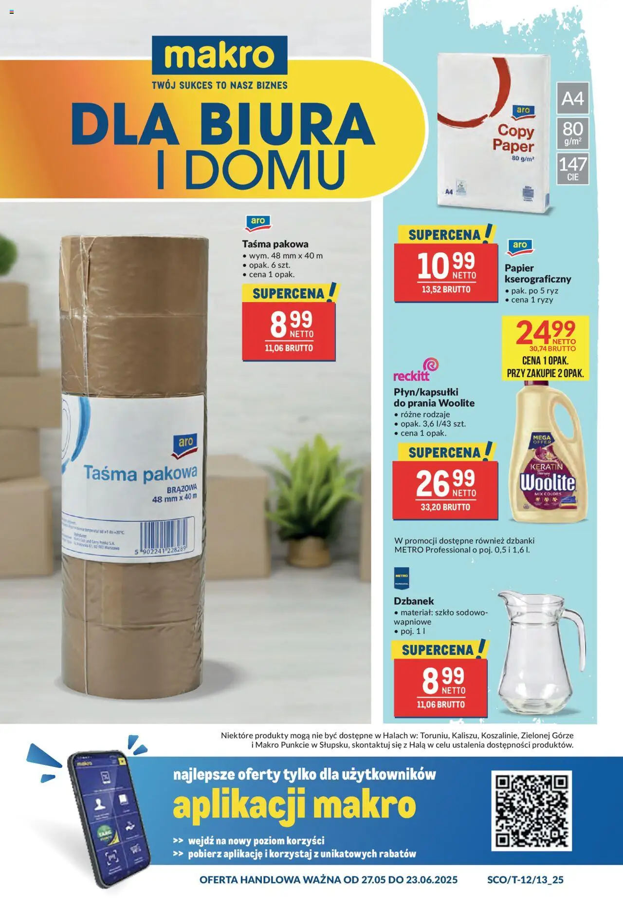 Makro Gazetka od 27.05.2025 | Strona: 1 | Produkty: Dzbanek, Ryż, Detergent