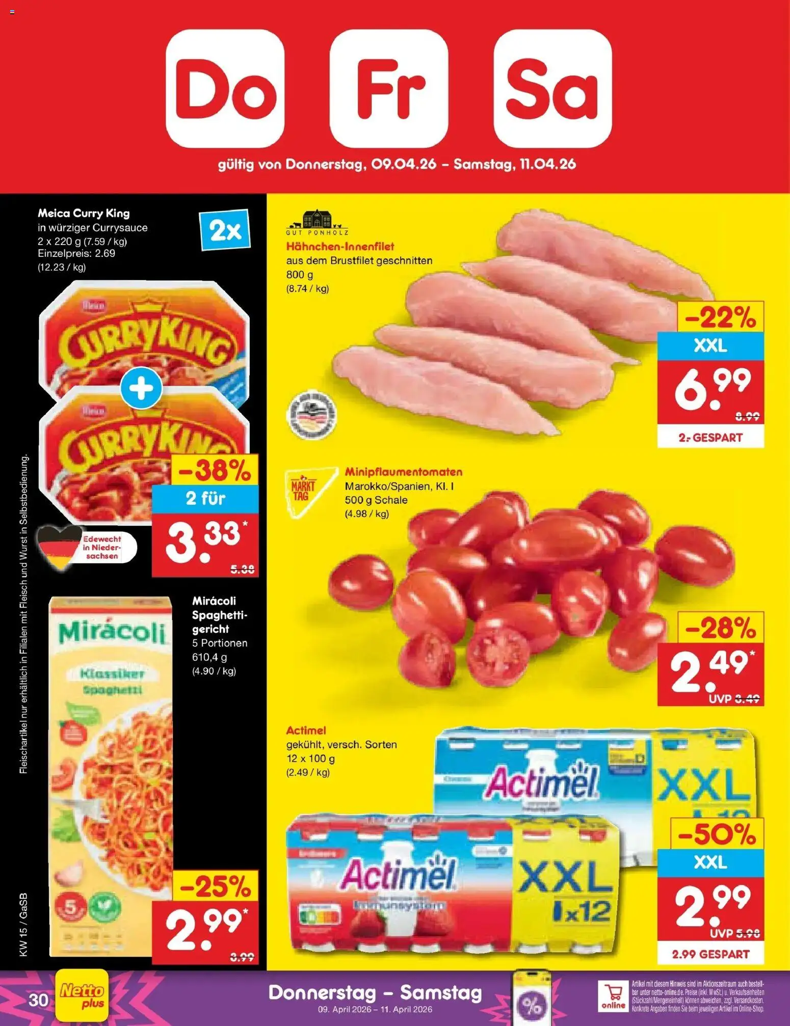 Netto Marken-Discount Prospekt Bremen-Lesum	 – gültig ab 05.04.2026 | Seite: 46 | Produkte: Actimel, Meica, Wurst, Fleisch