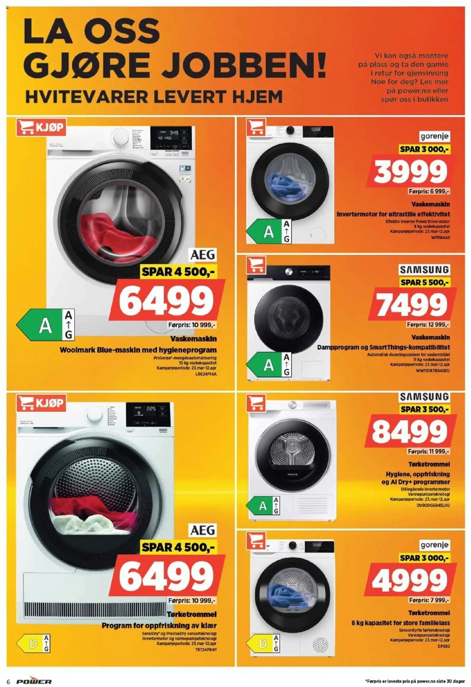 {H1} | Side: 6 | Produkter: Vaskemiddel, Klær, Vaskemaskin, Tørketrommel