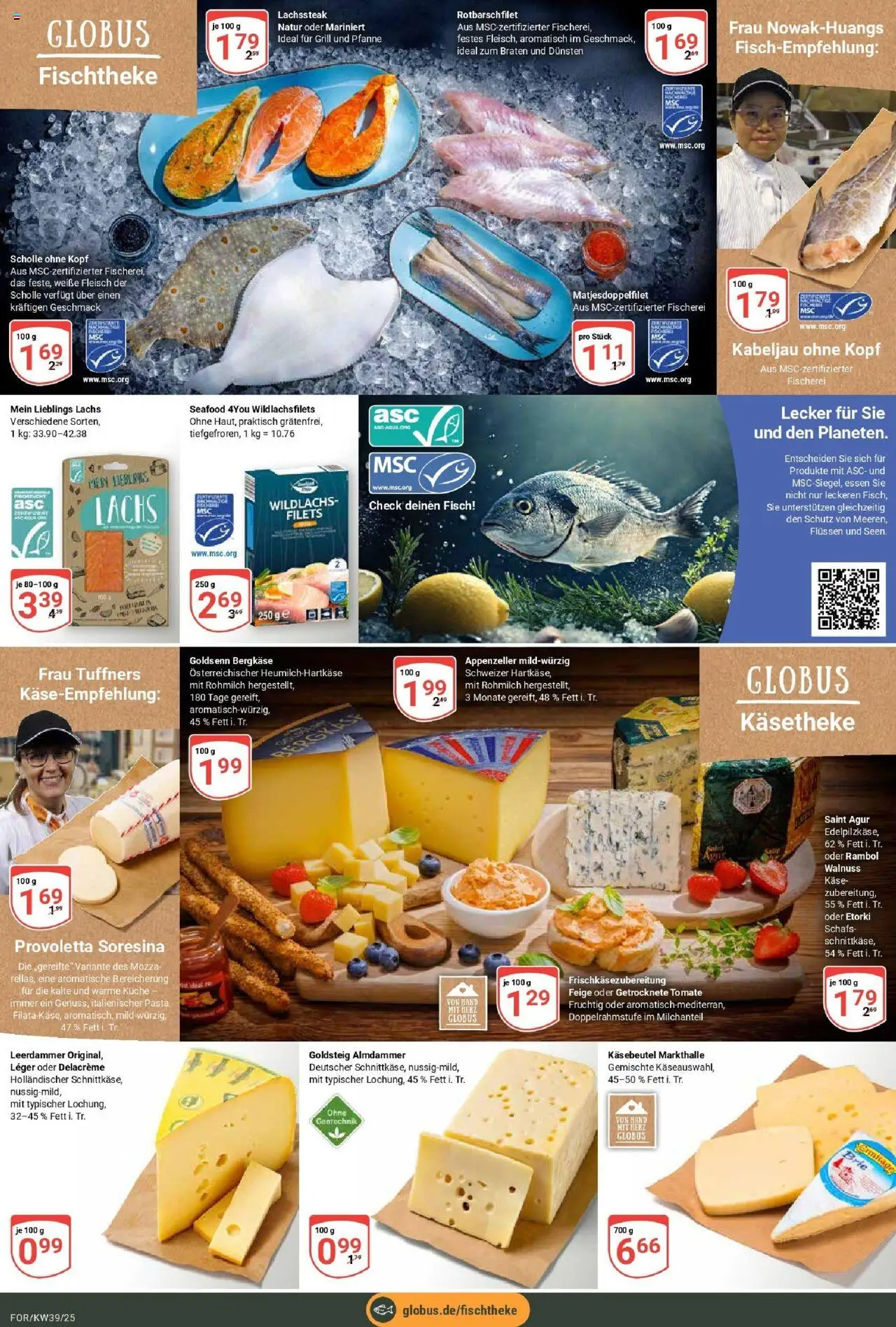 Globus prospekt Forchheim	 – gültig ab 21.09.2025 | Seite: 8 | Produkte: Käse, Fisch, Lachs, Fleisch