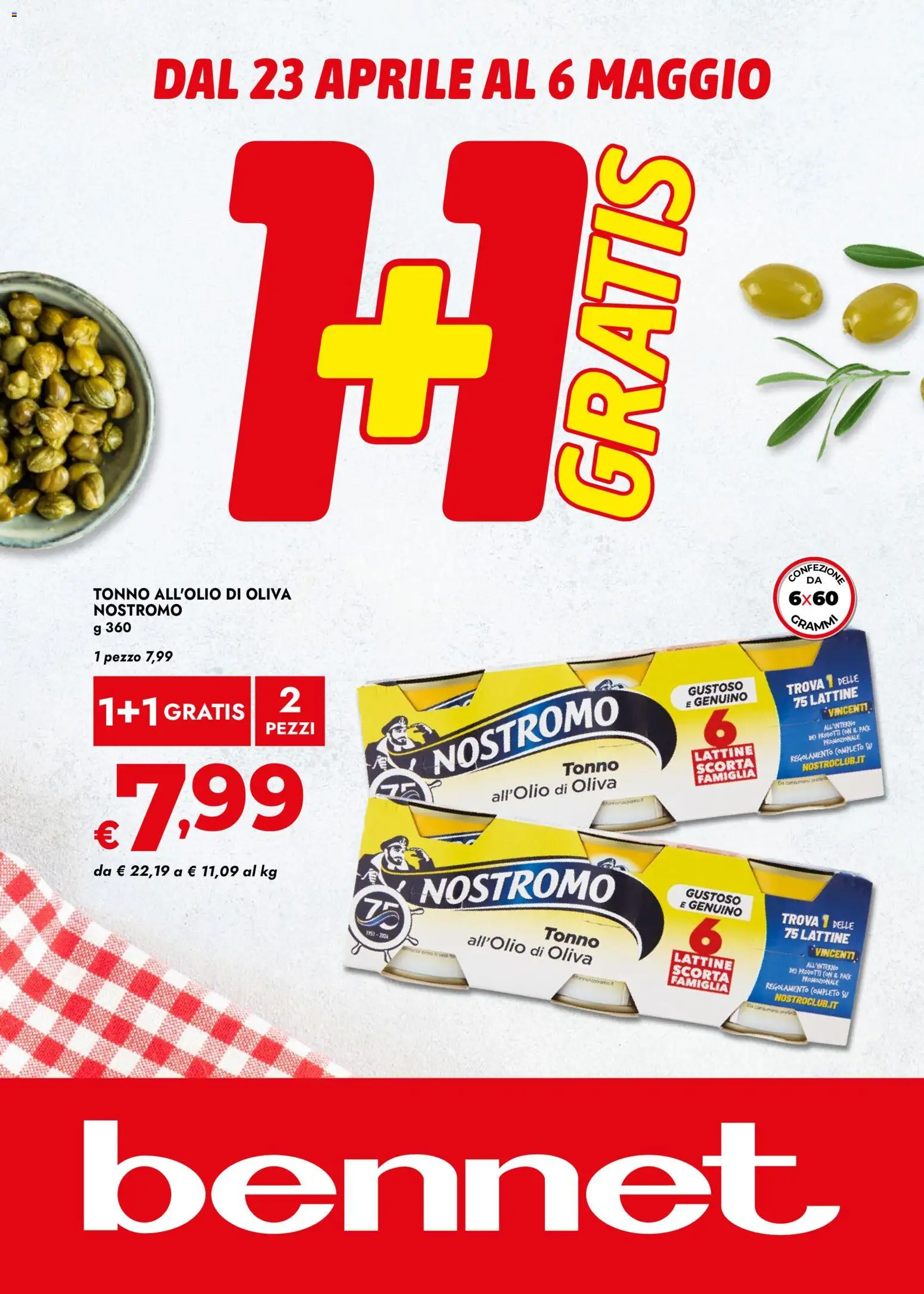 Volantino bennet del 23.04.2026 | Pagina: 1 | Prodotti: Tonno