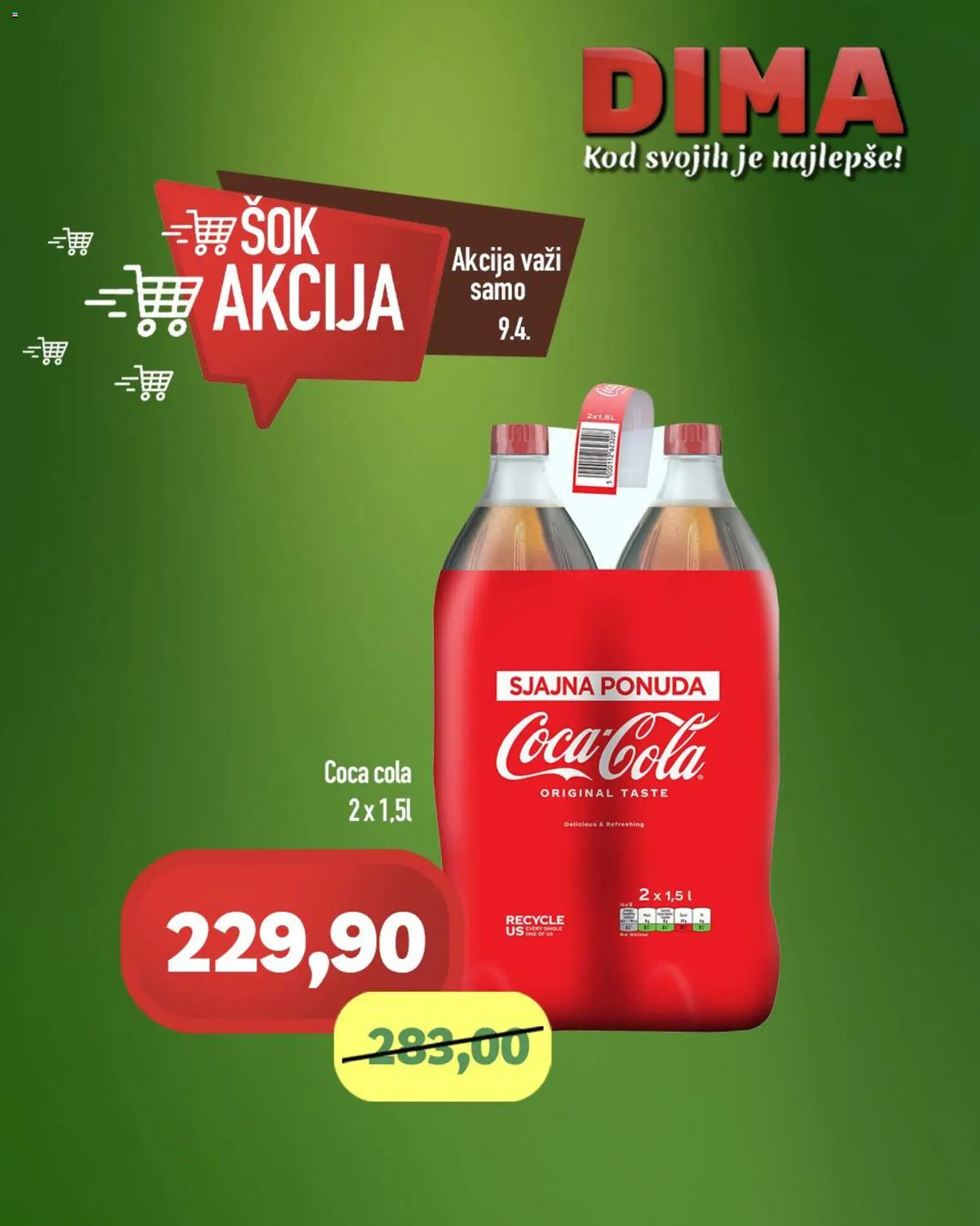 VP Dima katalog - važi od 09.04.2026 | Strana: 1 | Proizvode: Coca Cola