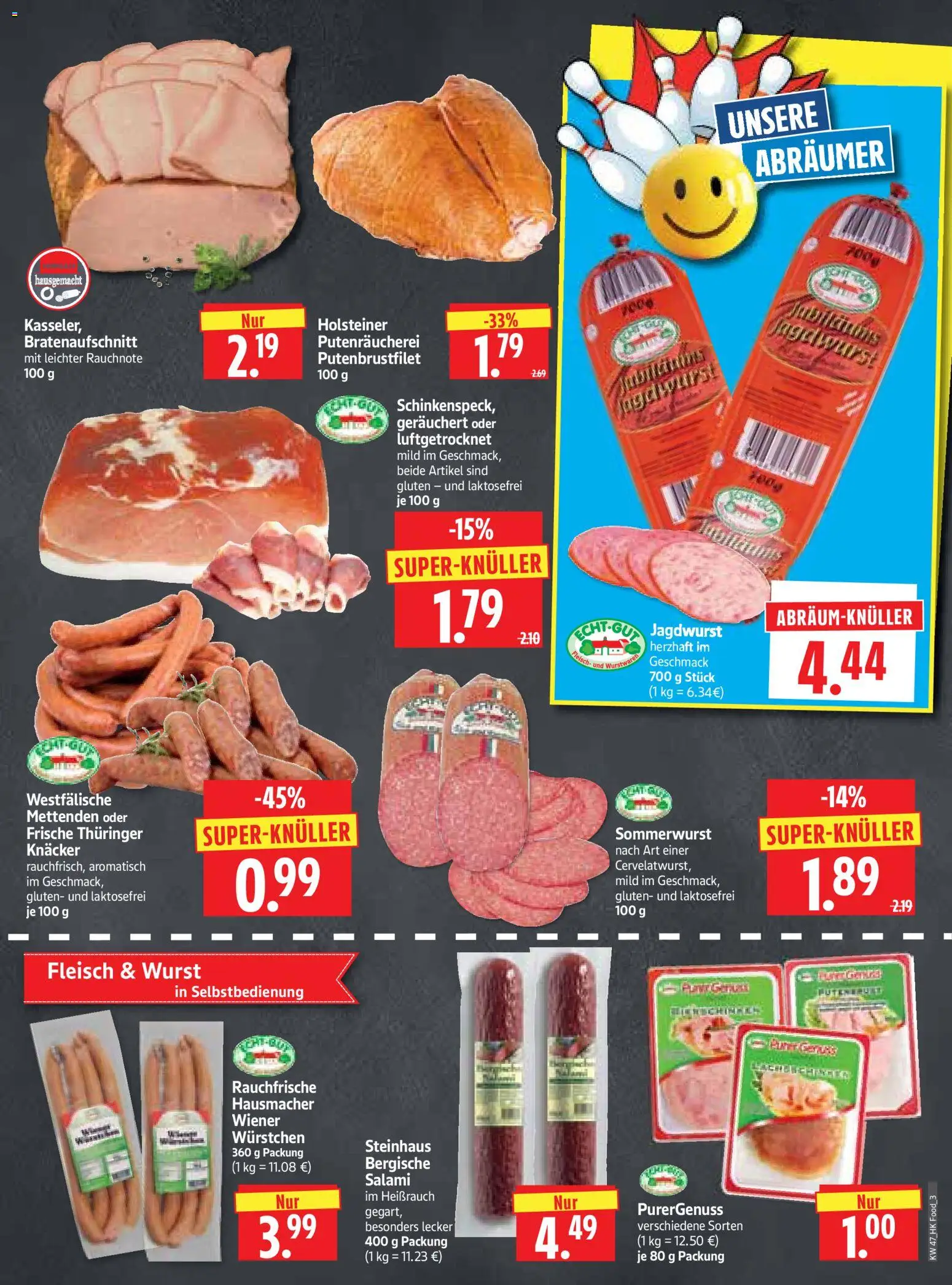 HERKULES Prospekt 	 – gültig ab 17.11.2025 | Seite: 3 | Produkte: Wiener wurstchen, Wurst, Salami, Fleisch