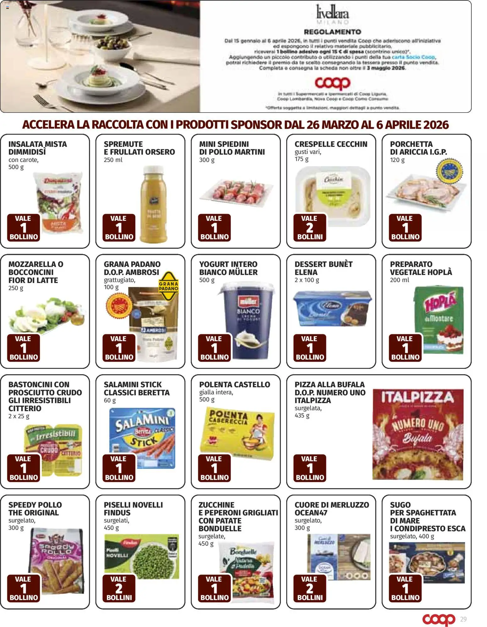 Volantino COOP del 26.03.2026 | Pagina: 29 | Prodotti: Patate, The, Grana Padano, Sugo
