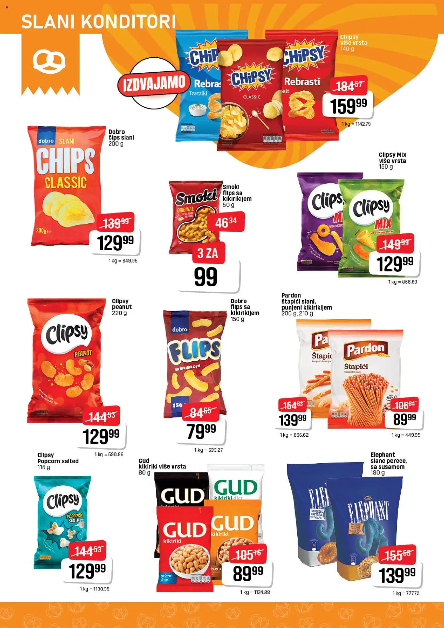 DIS katalog - važi od 23.04.2026 | Strana: 14 | Proizvode: Čips, Kikiriki, Popcorn