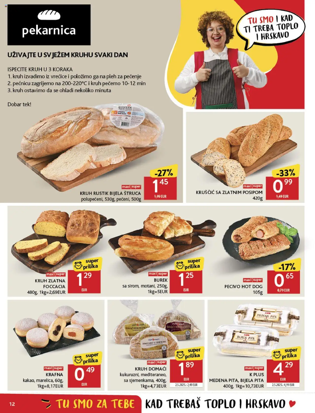 Konzum katalog | vrijedi od 20.08.2025 | Stranica: 12 | Proizvodi: Kruh, Pita, Burek, Pecivo