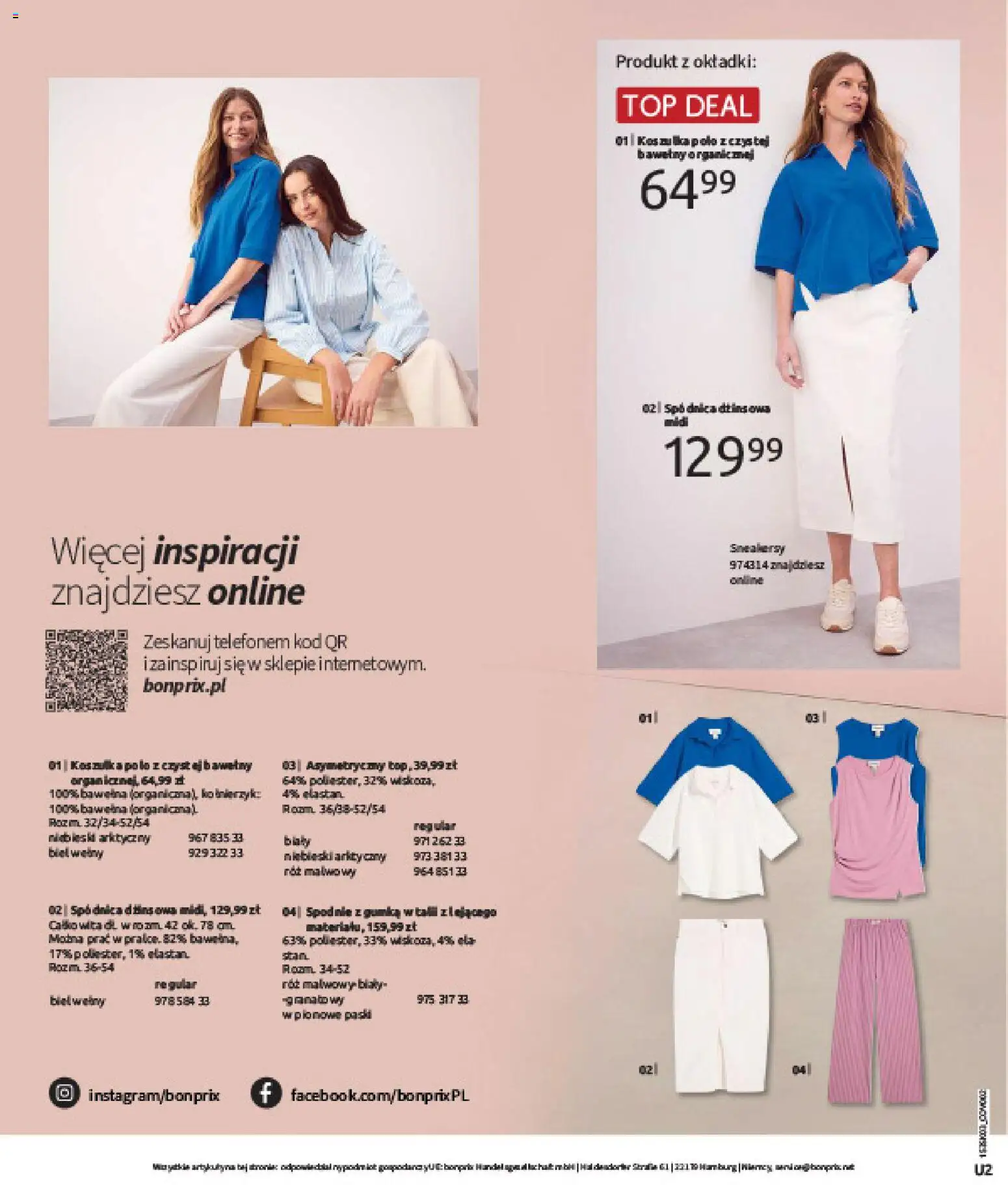 BonPrix Katalog od 03.03.2026 | Strona: 2 | Produkty: Top, Spodnie, Róż