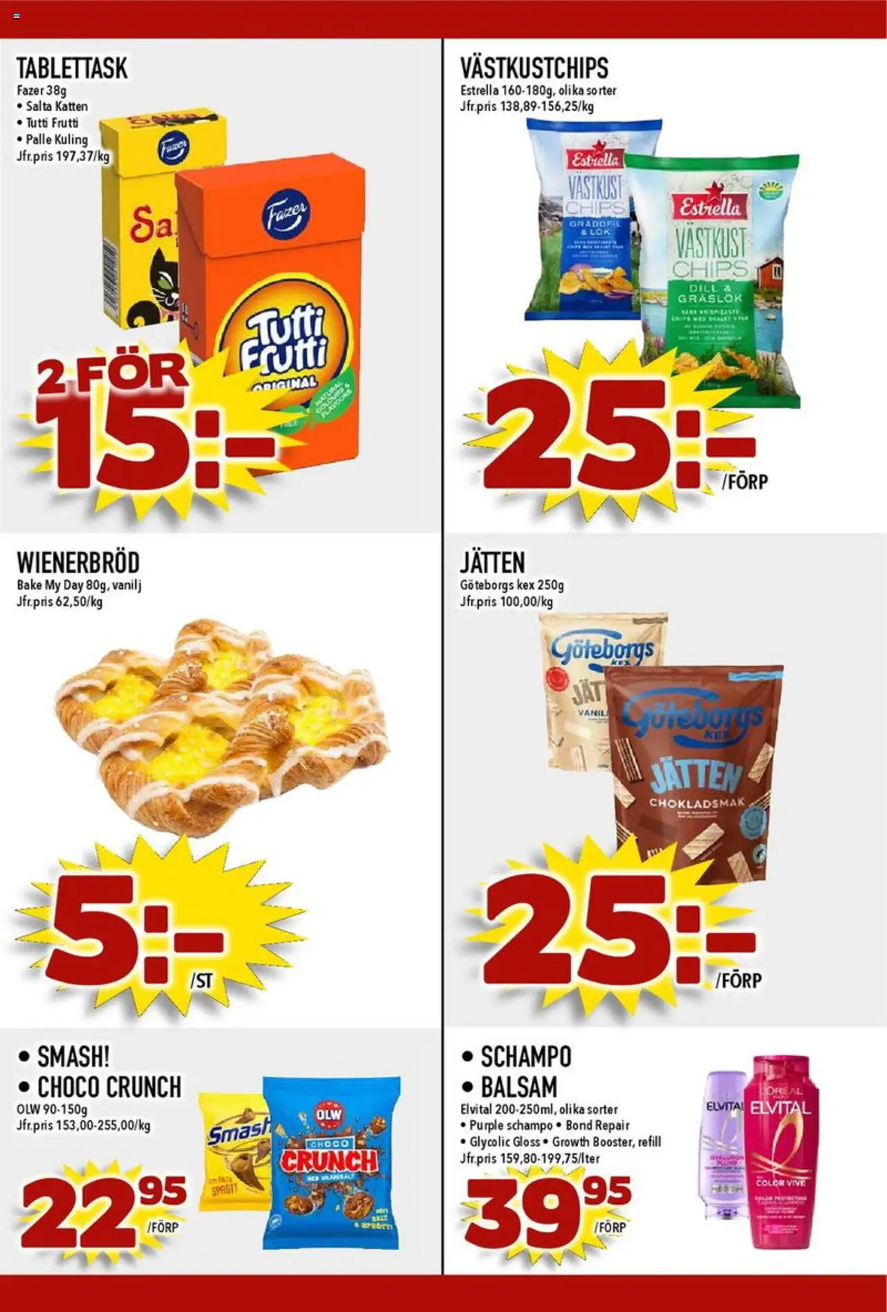 Nya Pulsen reklamblad aktuell från 25.08.2025 | Sida: 22 | Produkter: Schampo, Balsam, Gräslök, Chips